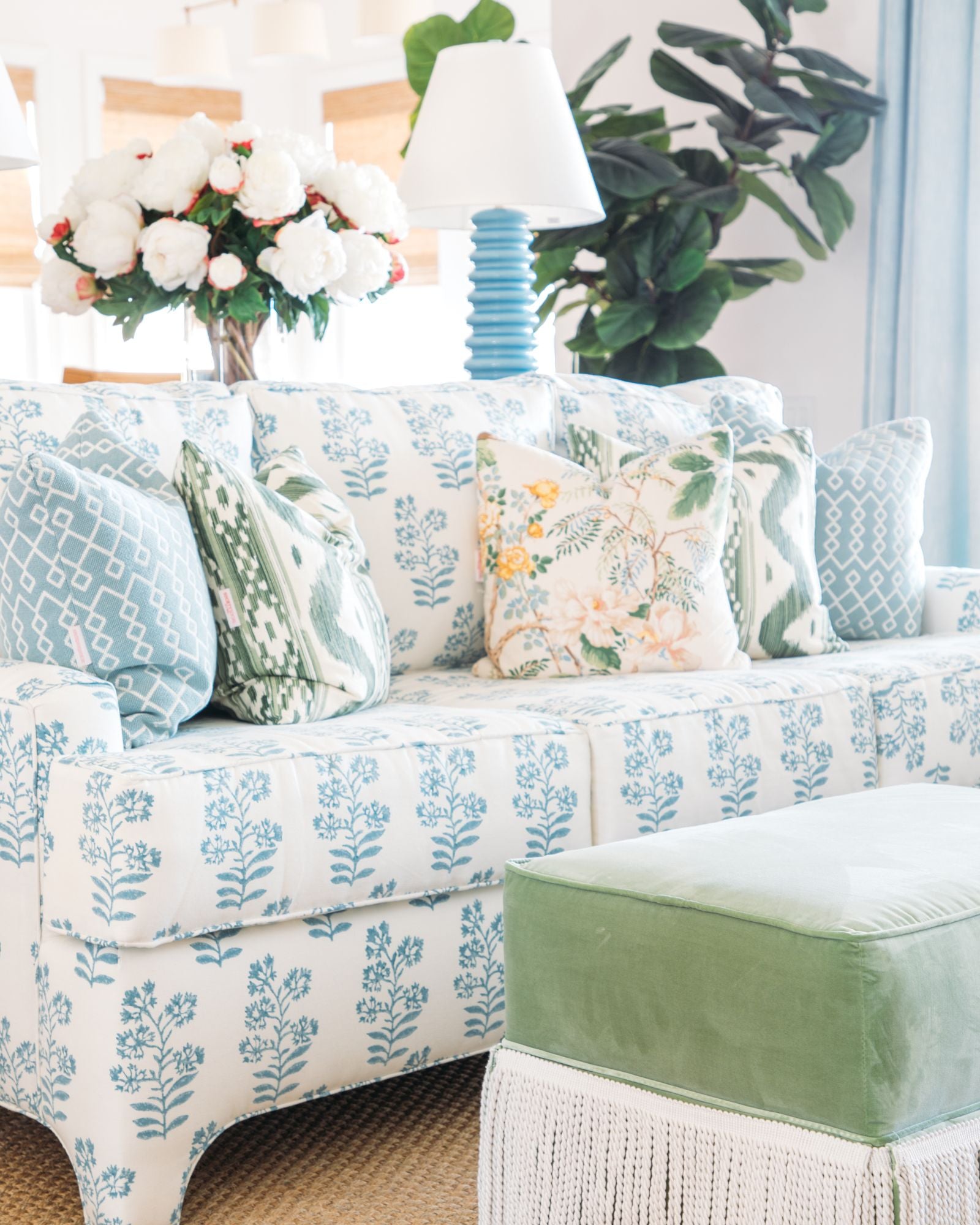 Chinese Peony Gold Pillow Cover