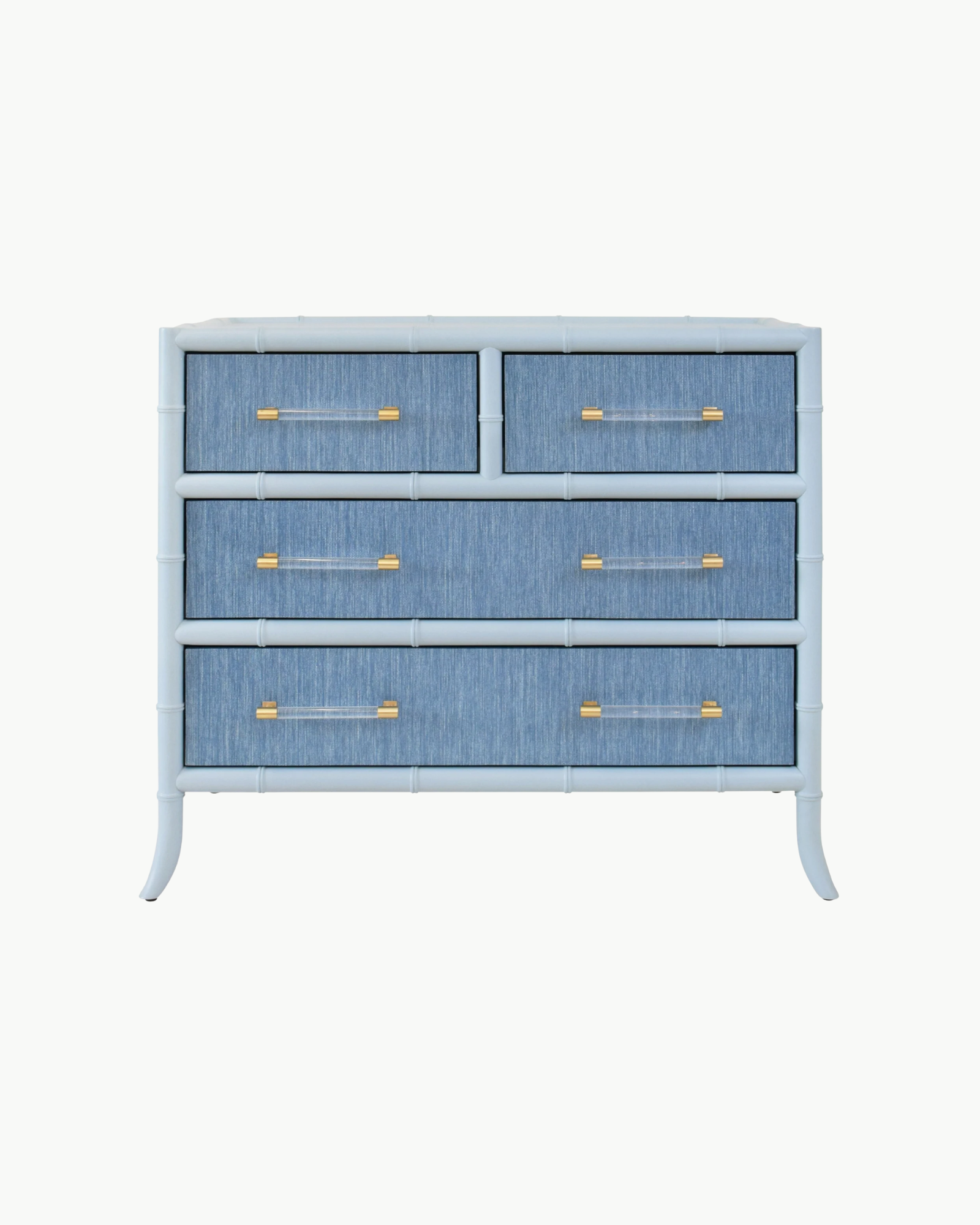 blue grasscloth dresser Frances Oversized Grasscloth 6-Drawer Navy Blue Dresser