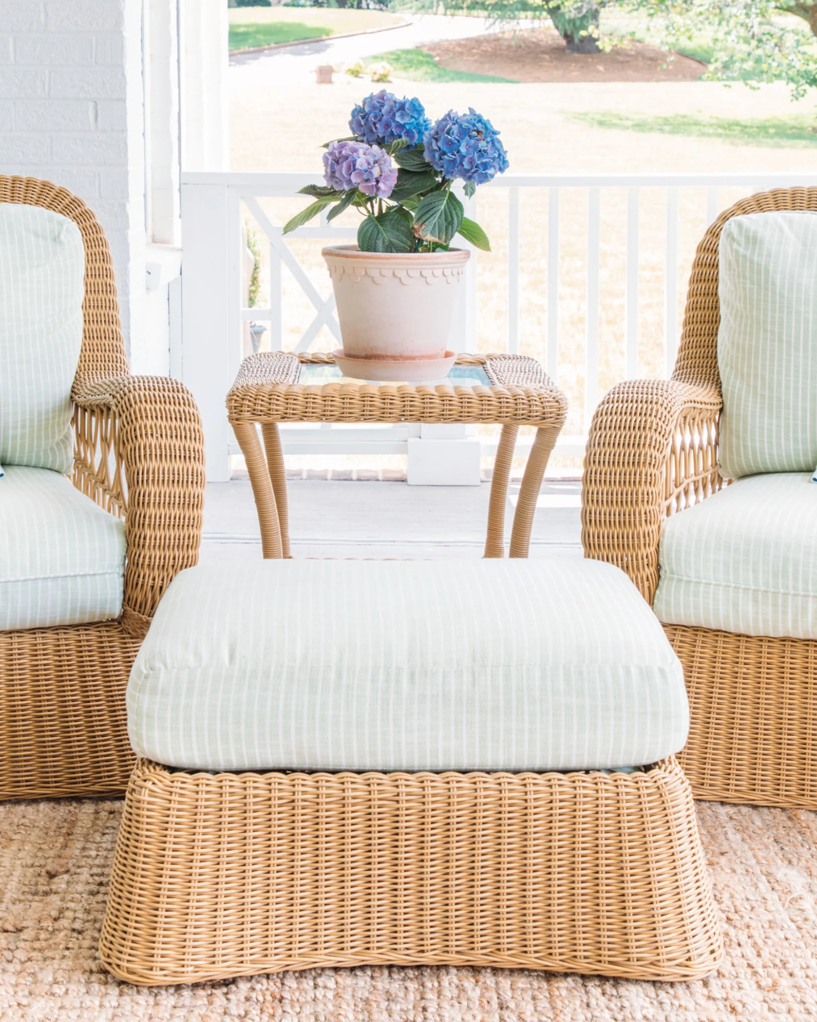Claremont All-Weather Wicker Ottoman