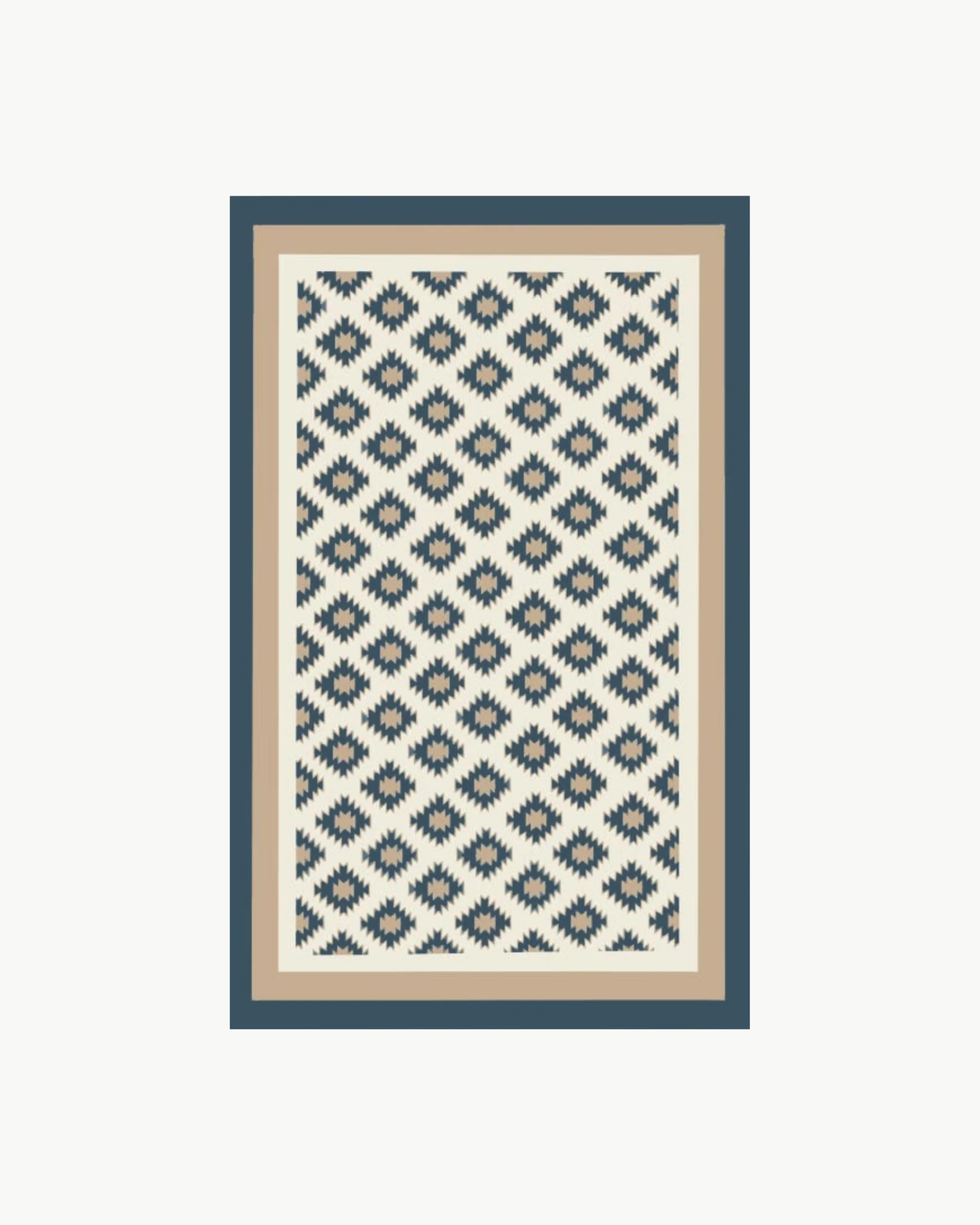 8'x10' Diamond Jali Dhurrie Rug Navy