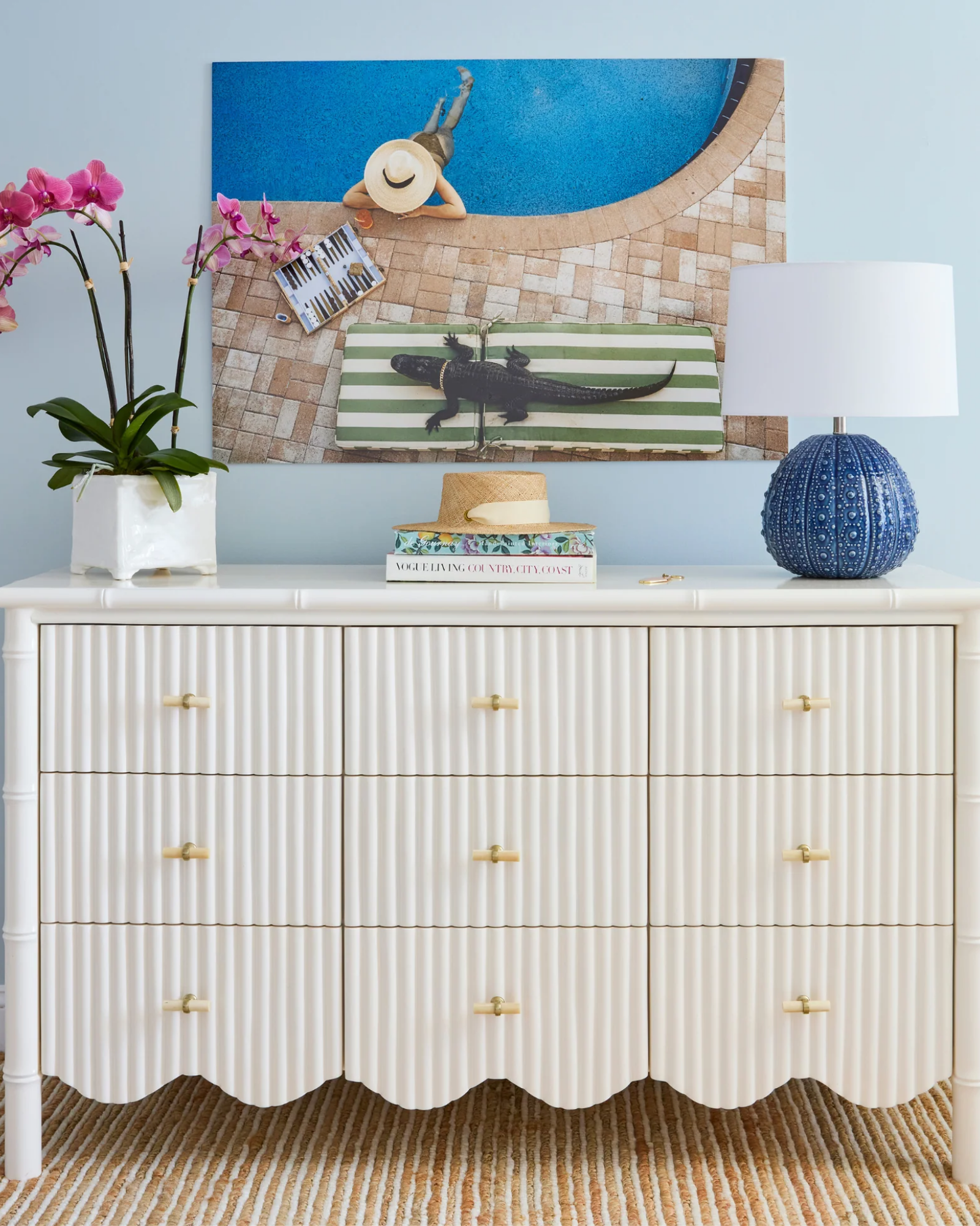 Drew's Rattan Dresser 60" - Custom Color