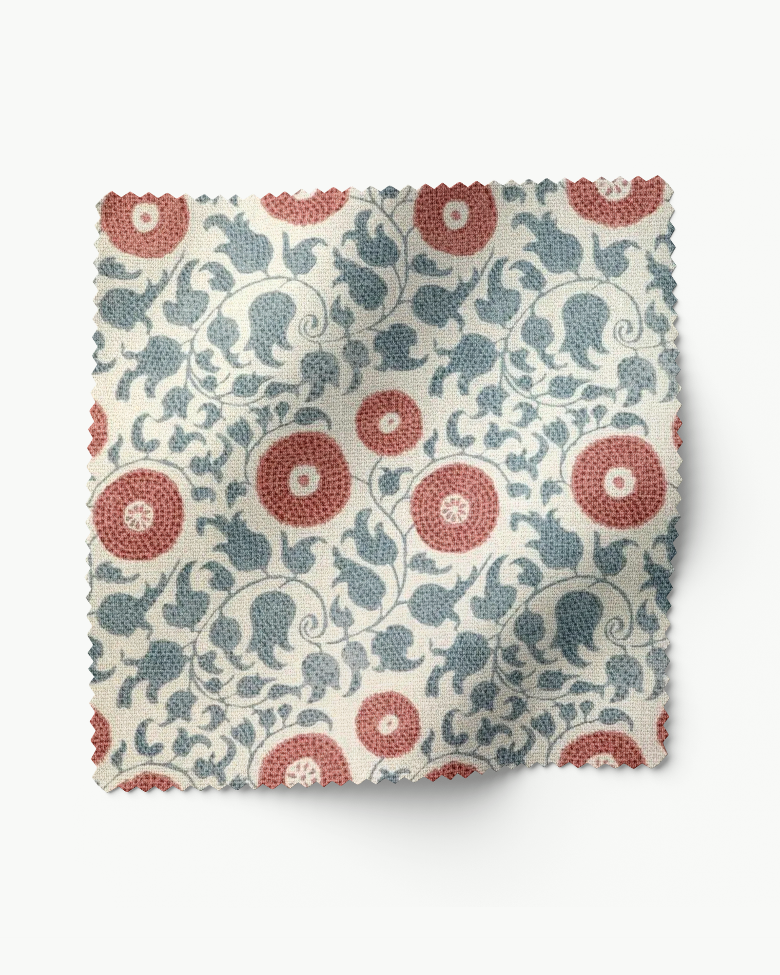 Eldora in Sky/Brick - Fabric by the Yard