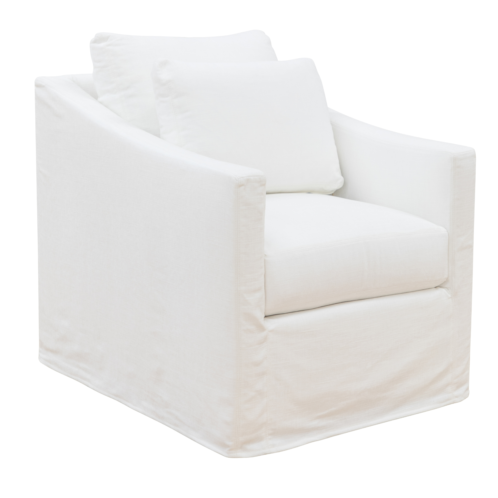 Elliot Slipcovered Swivel