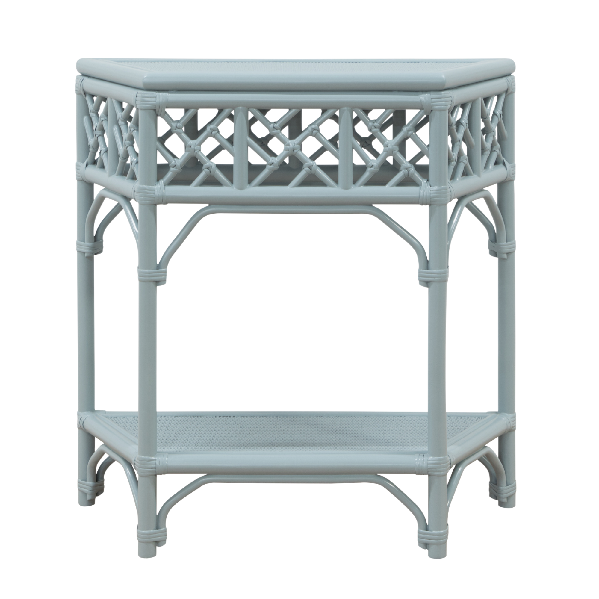 Rattan Demilune Table