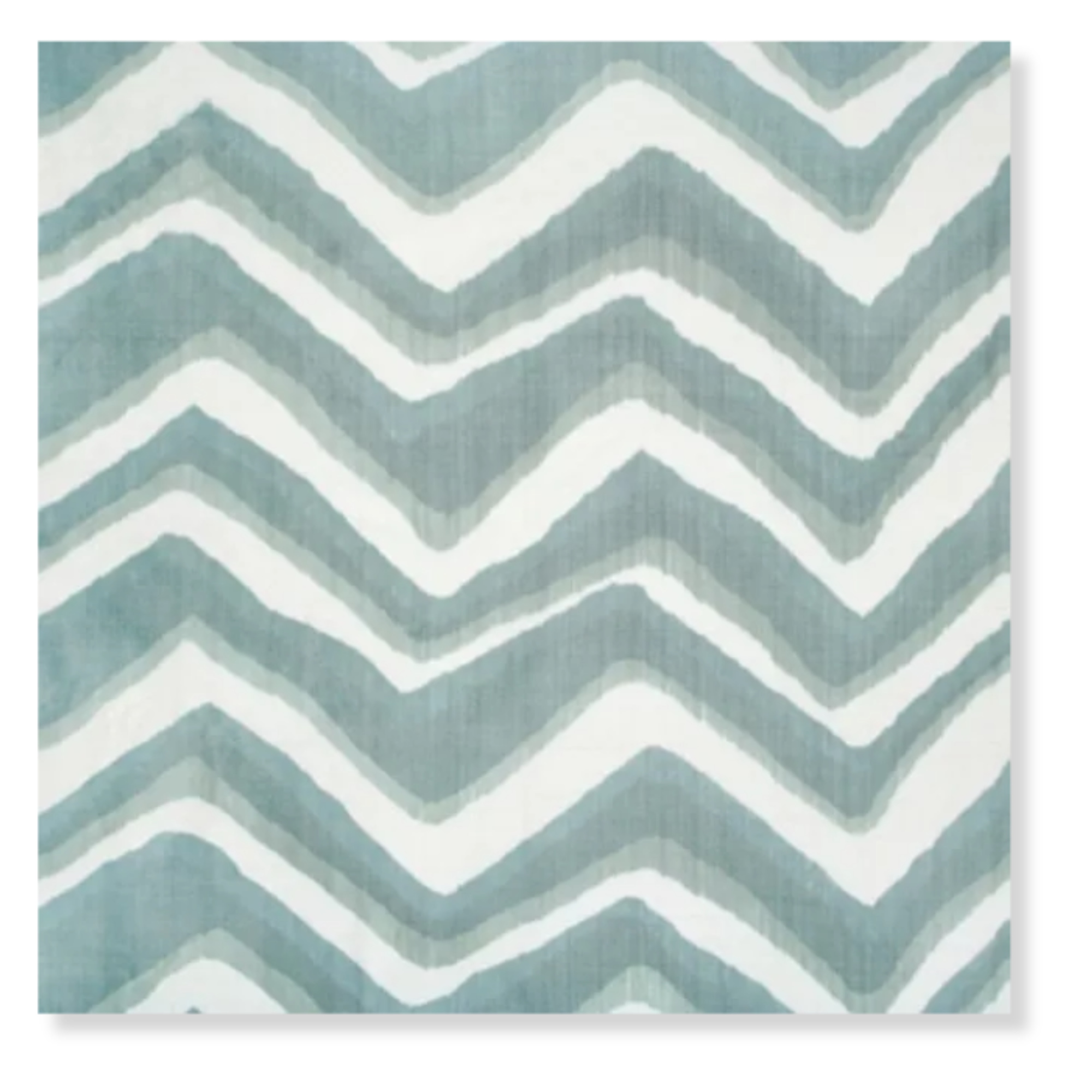 Chevron Bar Silk Warp in Wave - Fabric by the Yard