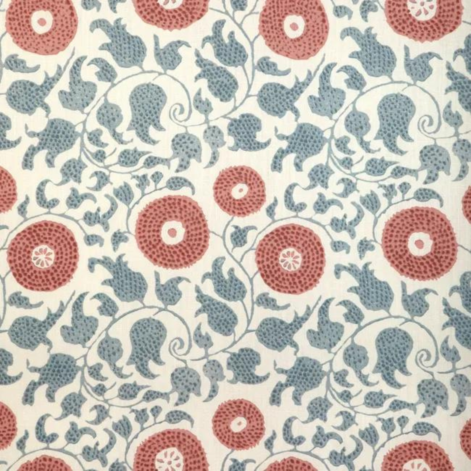 Eldora in Sky/Brick - Fabric by the Yard