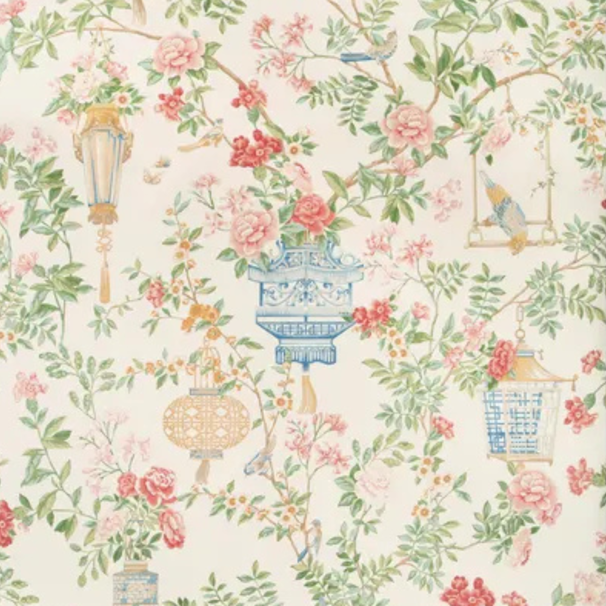 Jardin Fleuri in Ivory Wallpaper