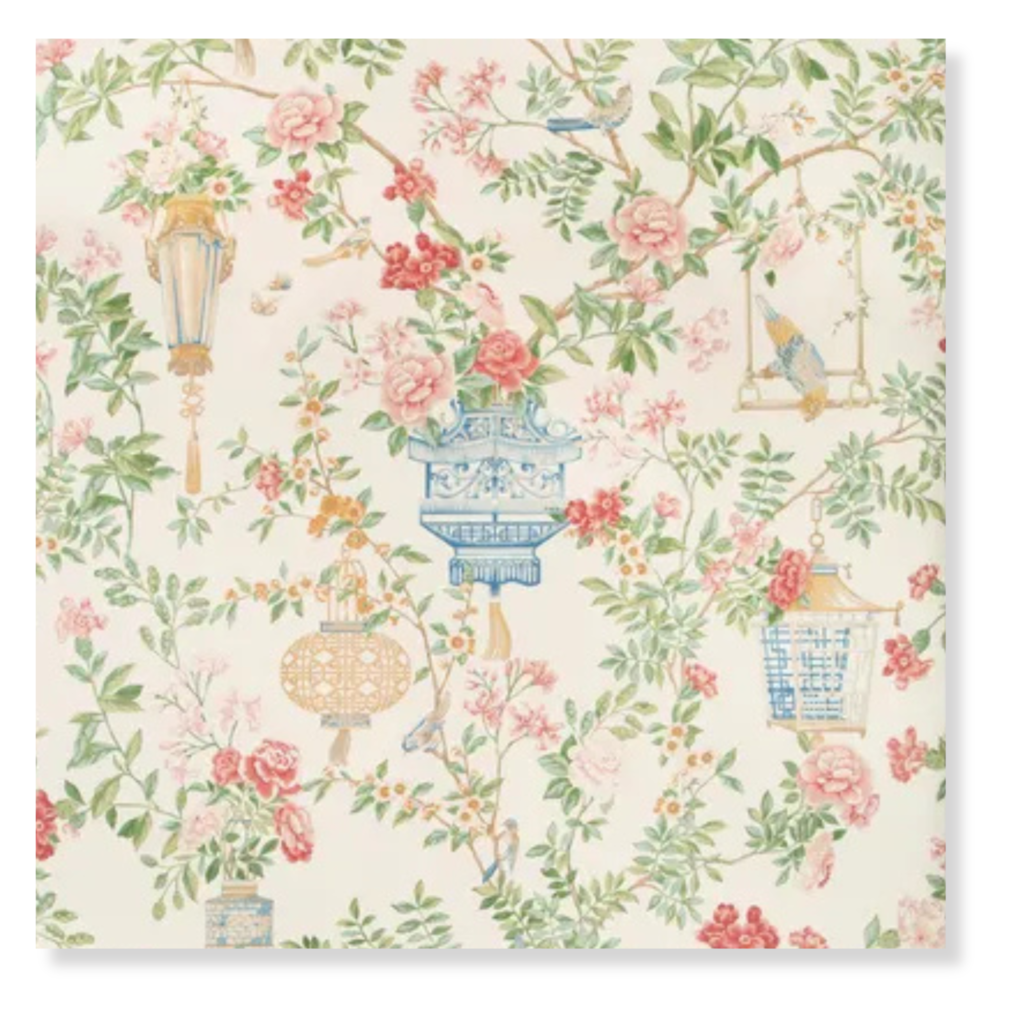 Jardin Fleuri in Ivory Wallpaper