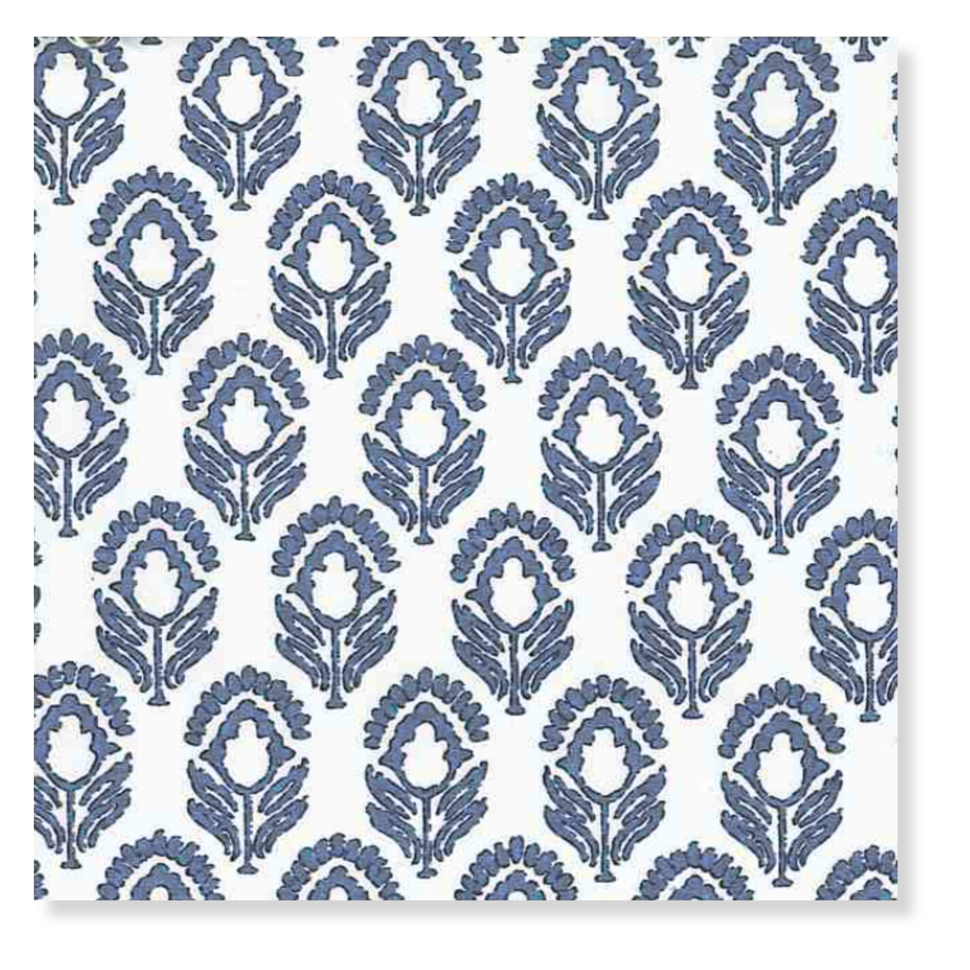 Performance Lotus Flower Delft - Fabric by the Yard