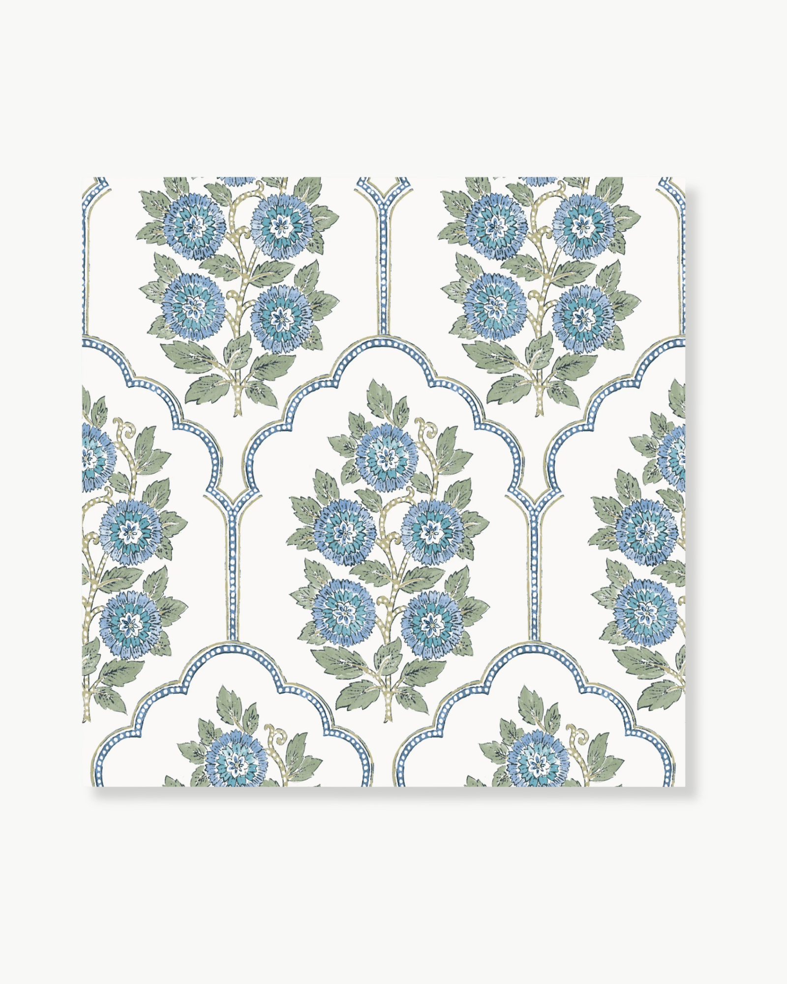 Floral Bazaar Green and Blue Peel and Stick Wallpaper