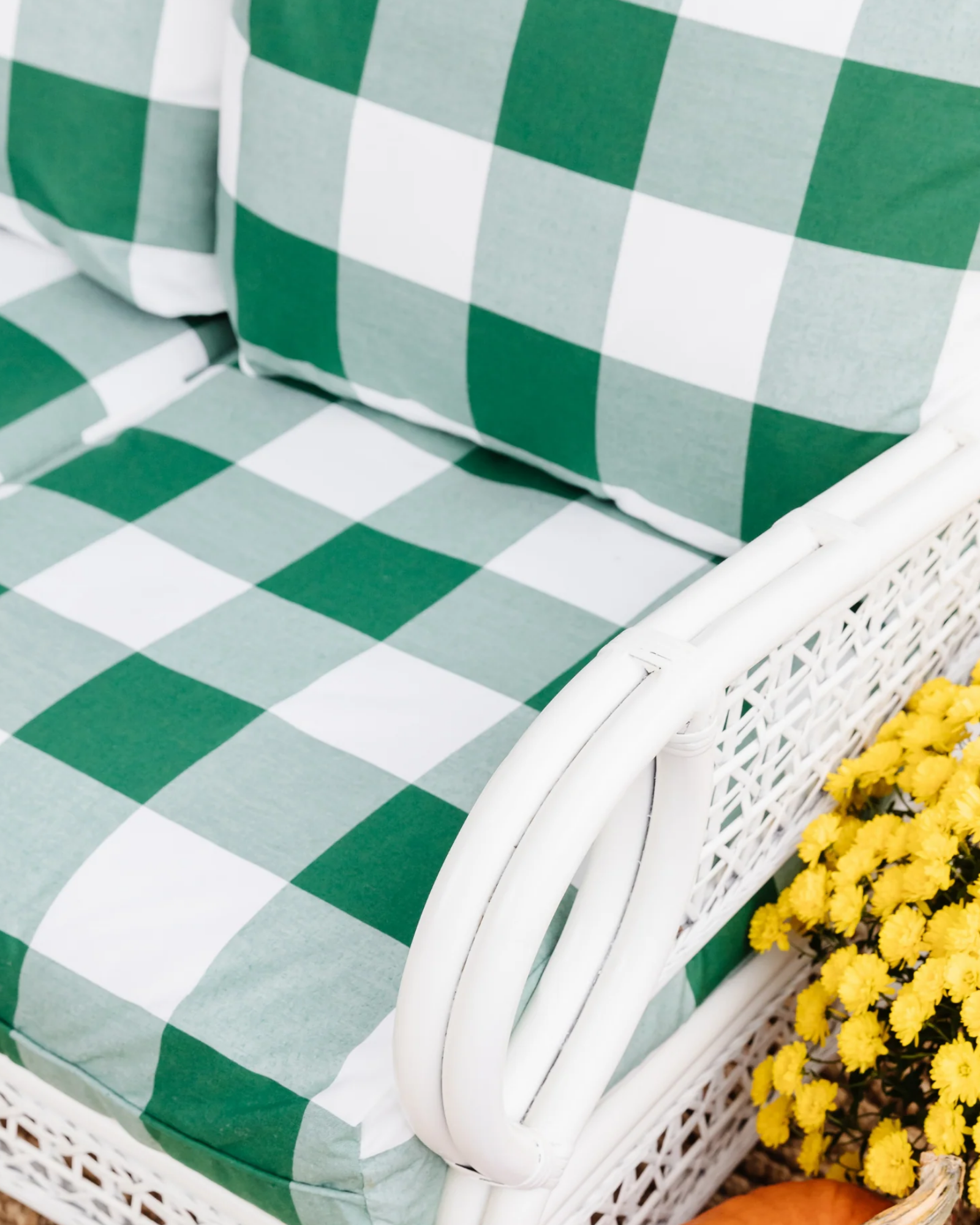 Performance Gingham Emerald - Fabric by the Yard