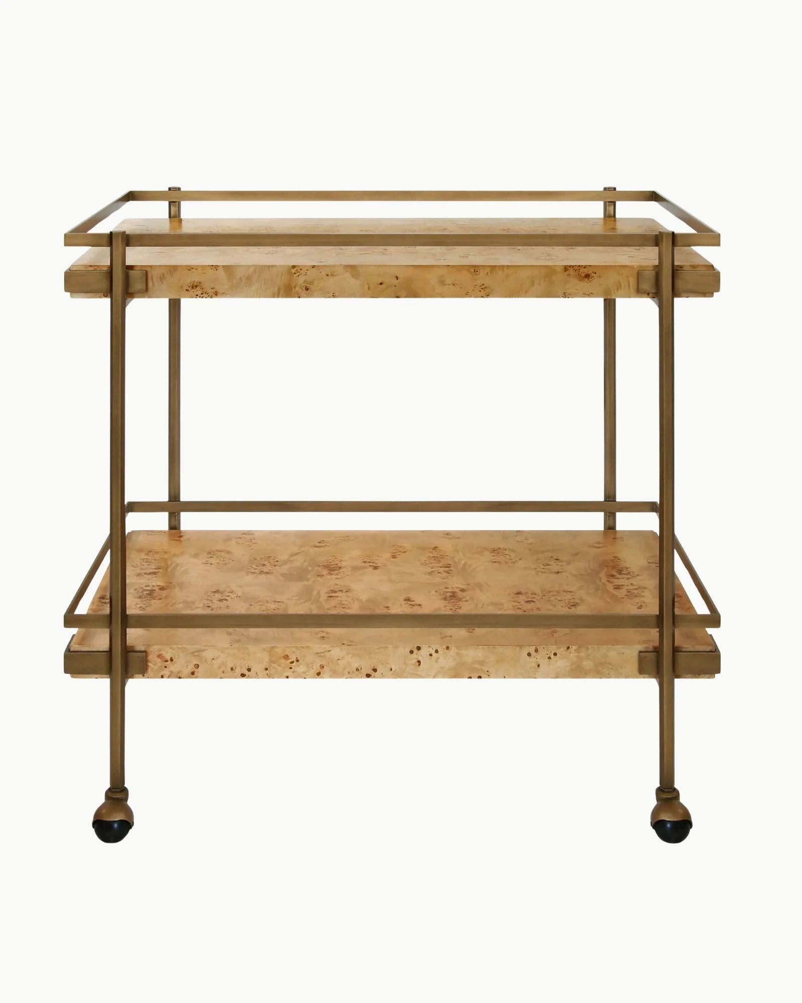 Goldie Burlwood Bar Cart