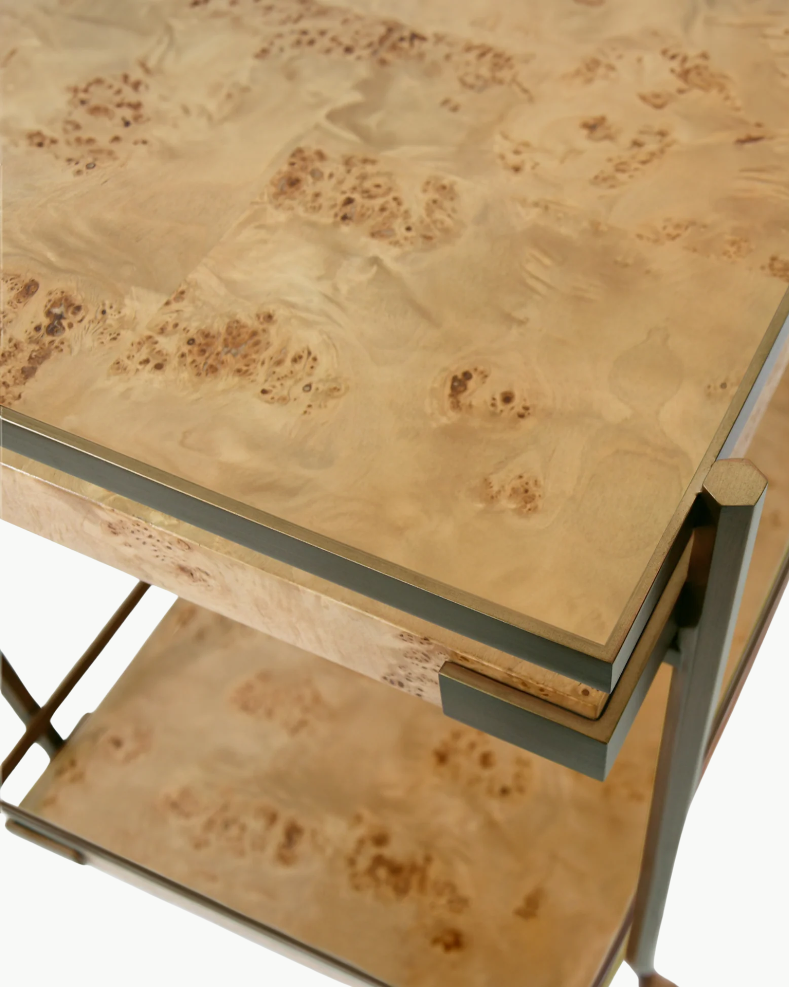 Goldie Burlwood Bar Cart