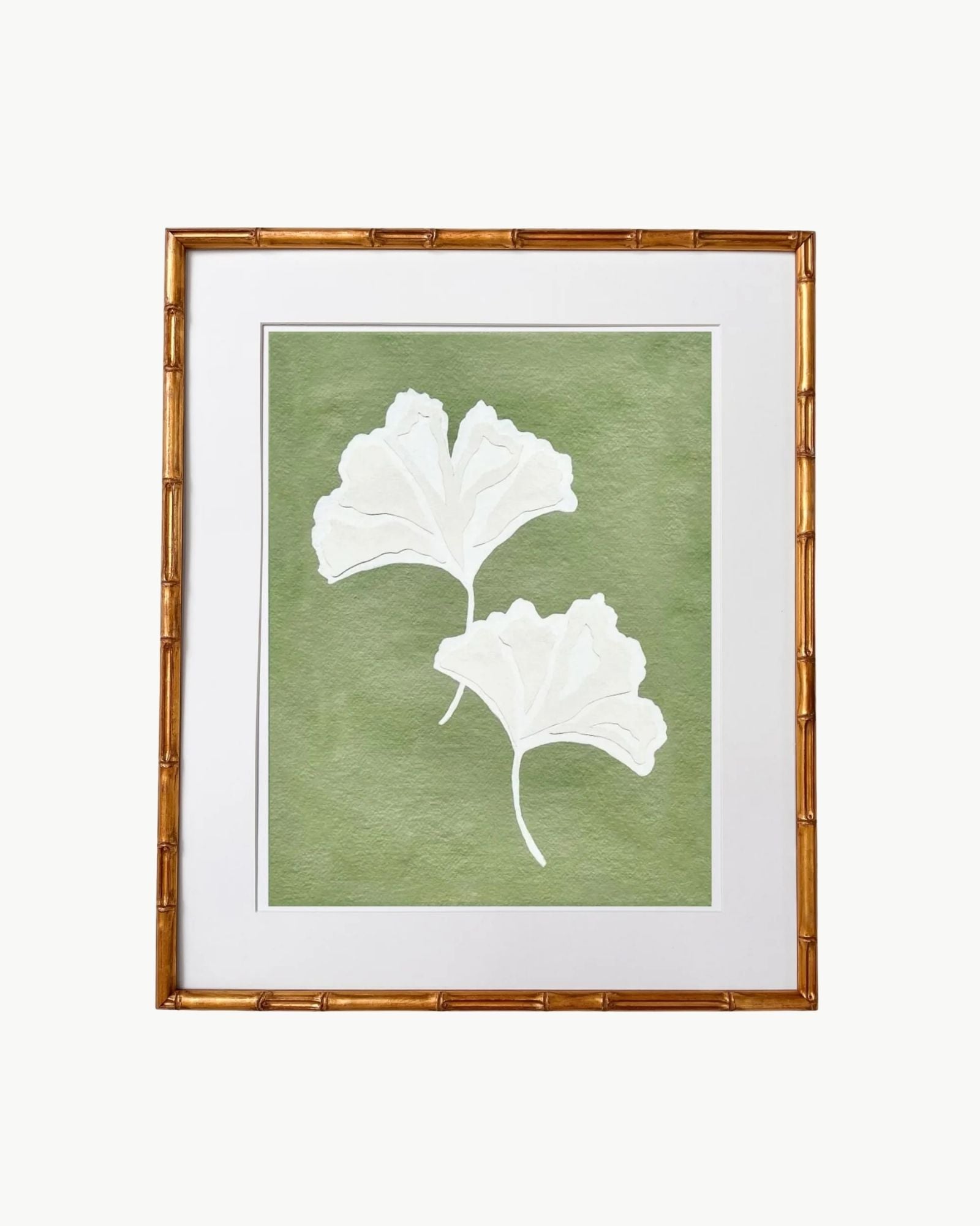 Green Ginkgo Leaf Print by Kendal Blanchard Art