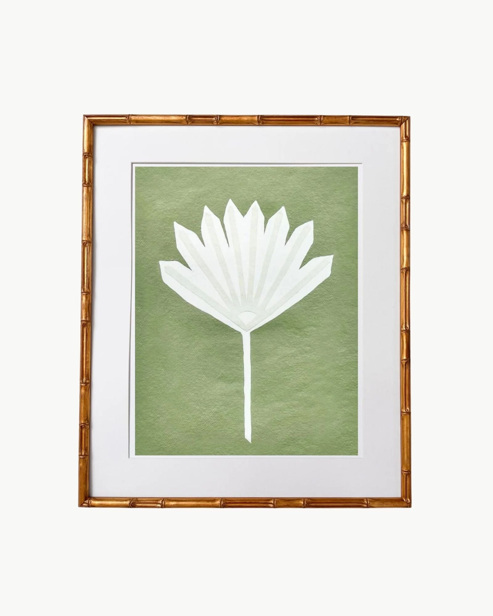 Green Palm Leaf Print by Kendal Blanchard Art