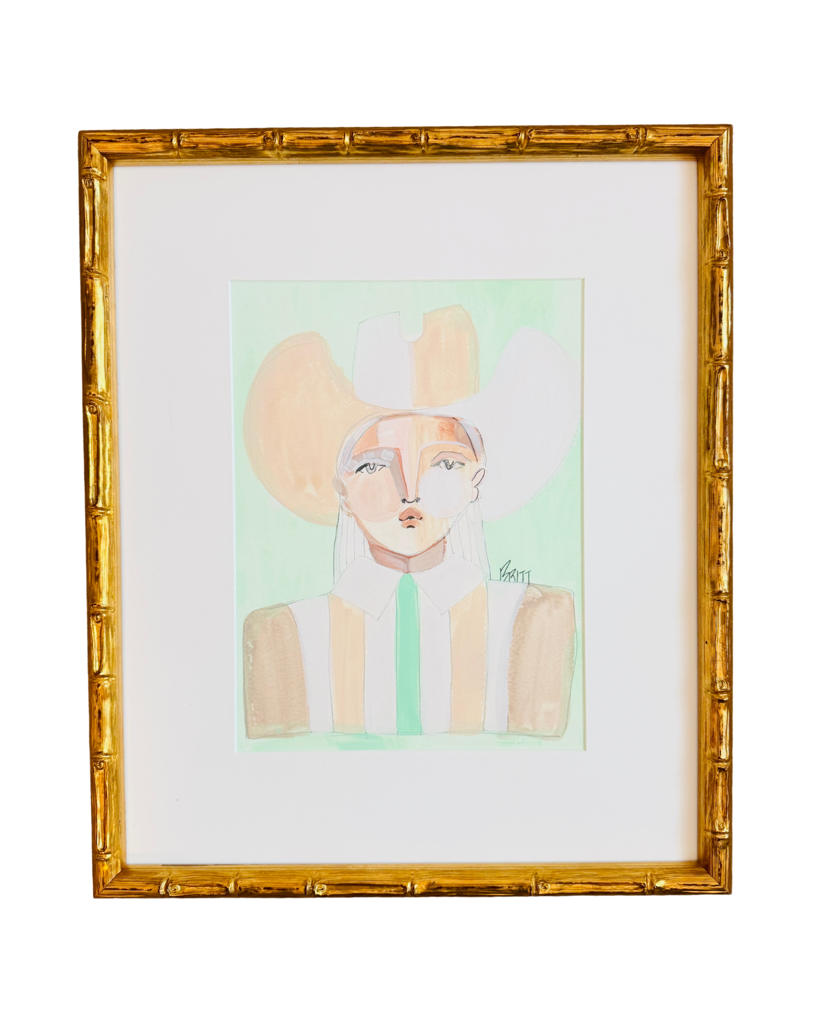Watercolor Cowgirl IV
