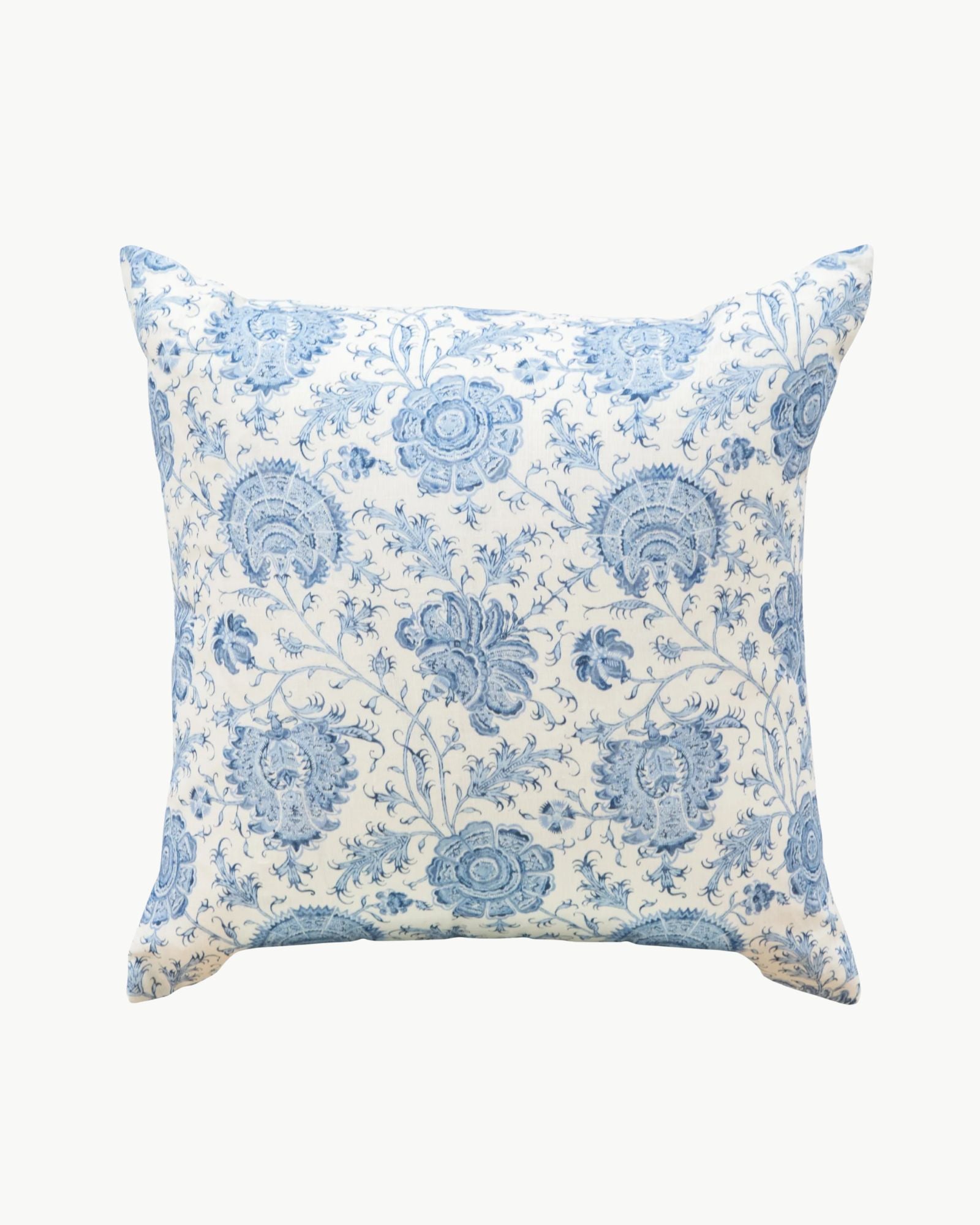 Indiennes Floral in Delft Pillow Cover