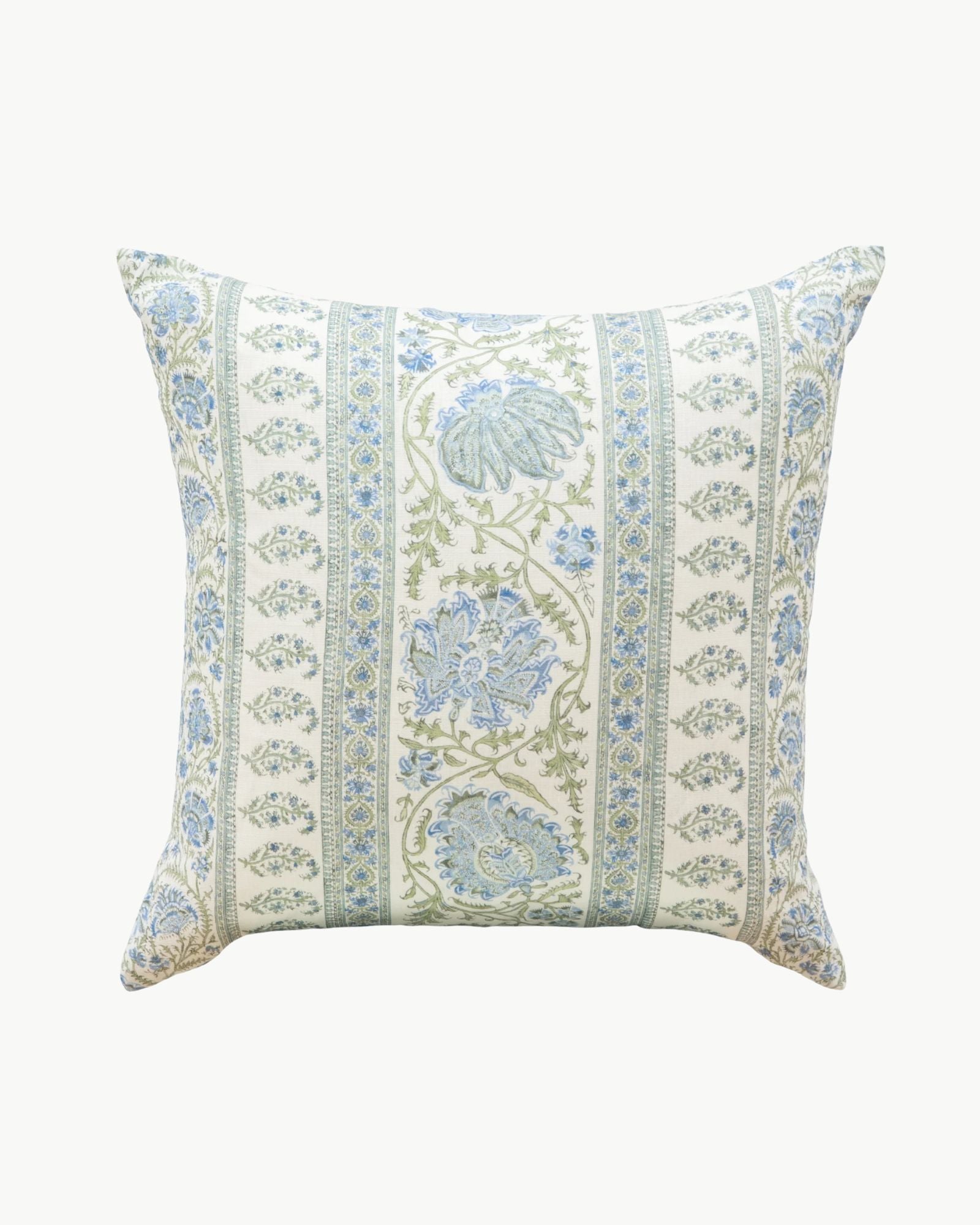 Indiennes Stripe in Sea Pillow Cover