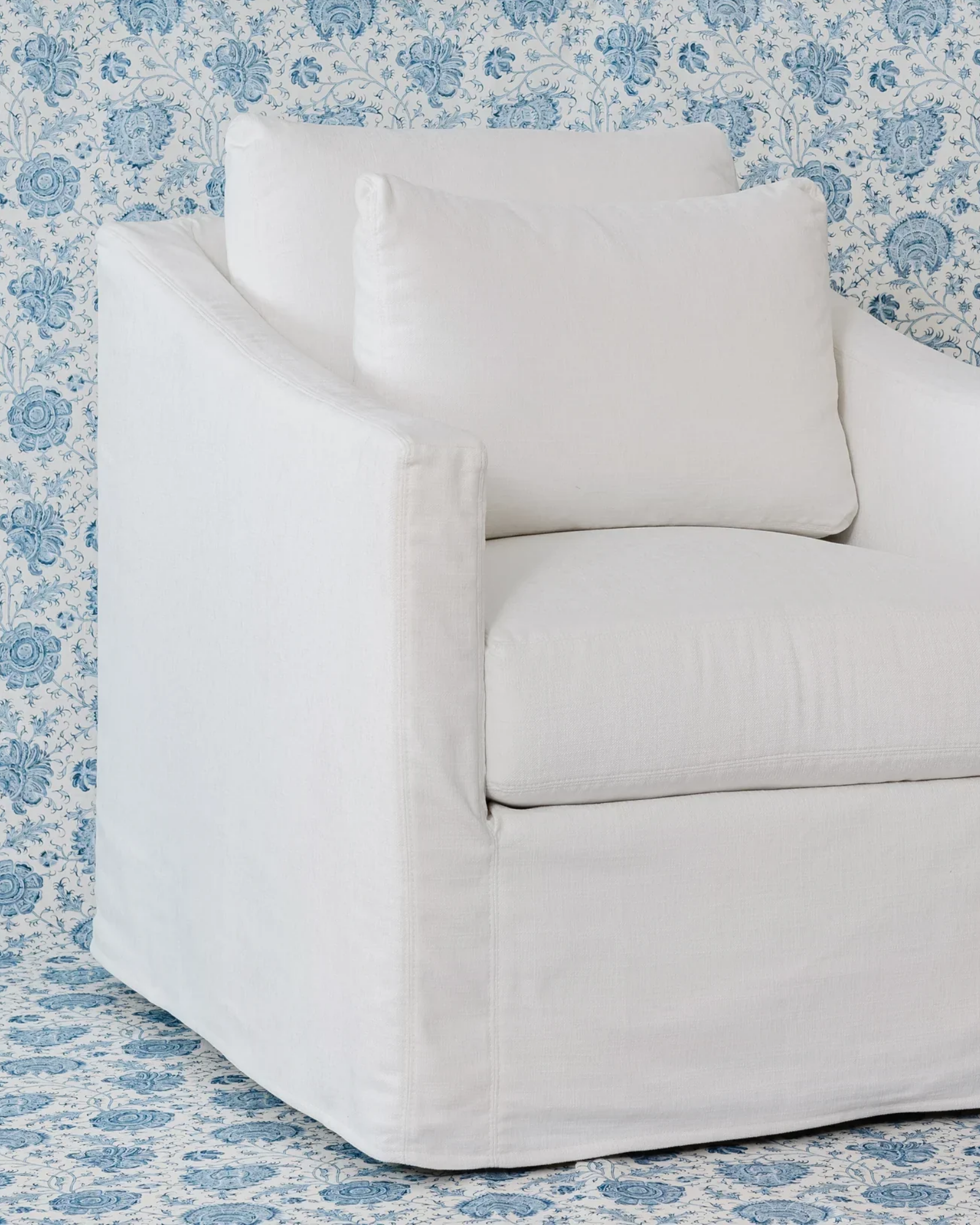 Indiennes Floral in Delft - Fabric by the Yard