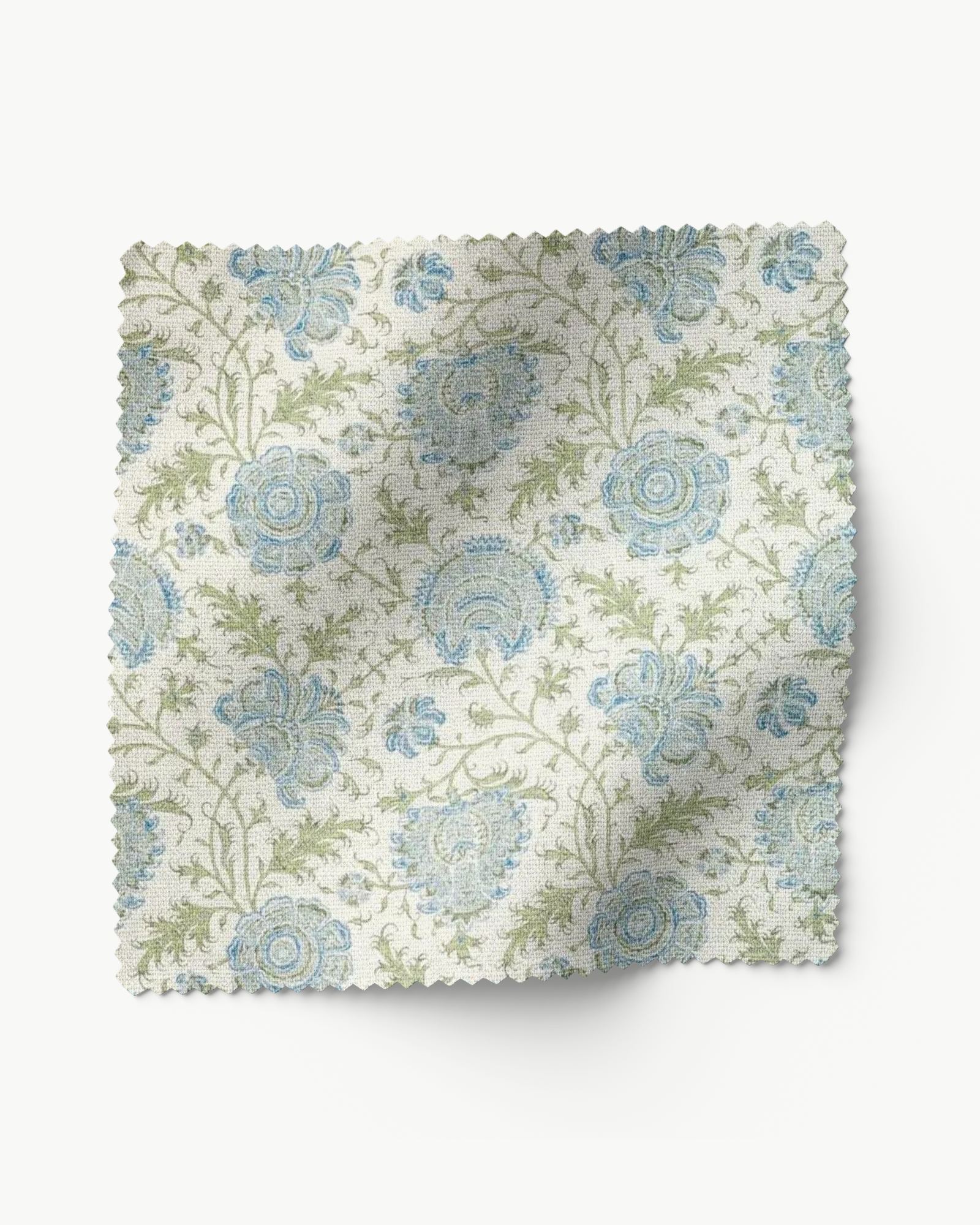 Indiennes Floral in Sea - Fabric by the Yard