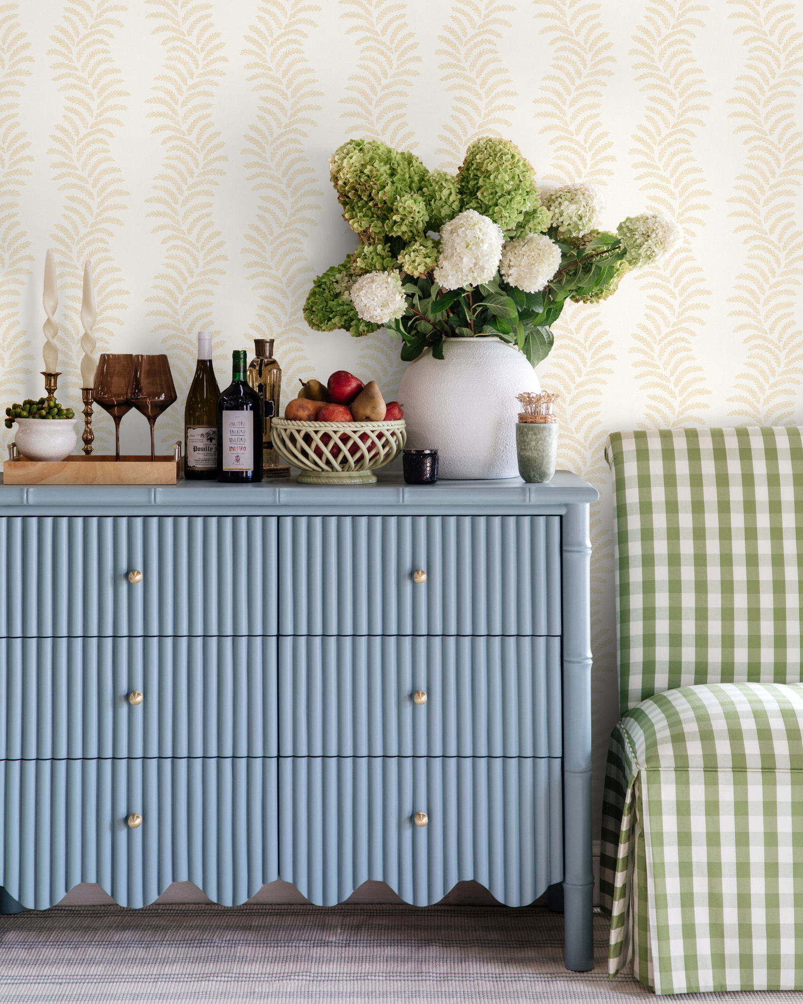 Lady Fern Wheat Peel and Stick Wallpaper