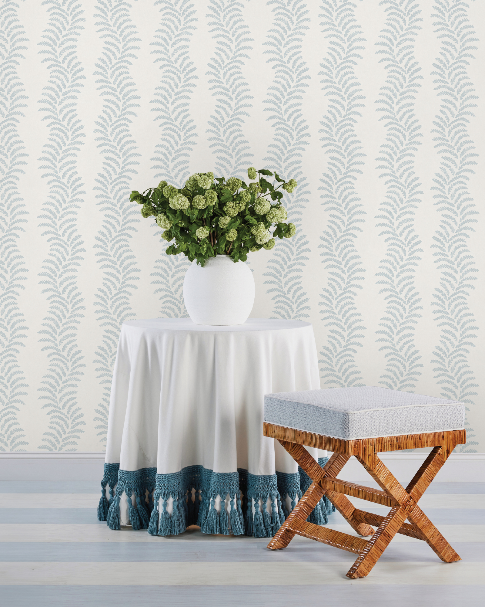 Lady Fern Whisper Blue Peel and Stick Wallpaper