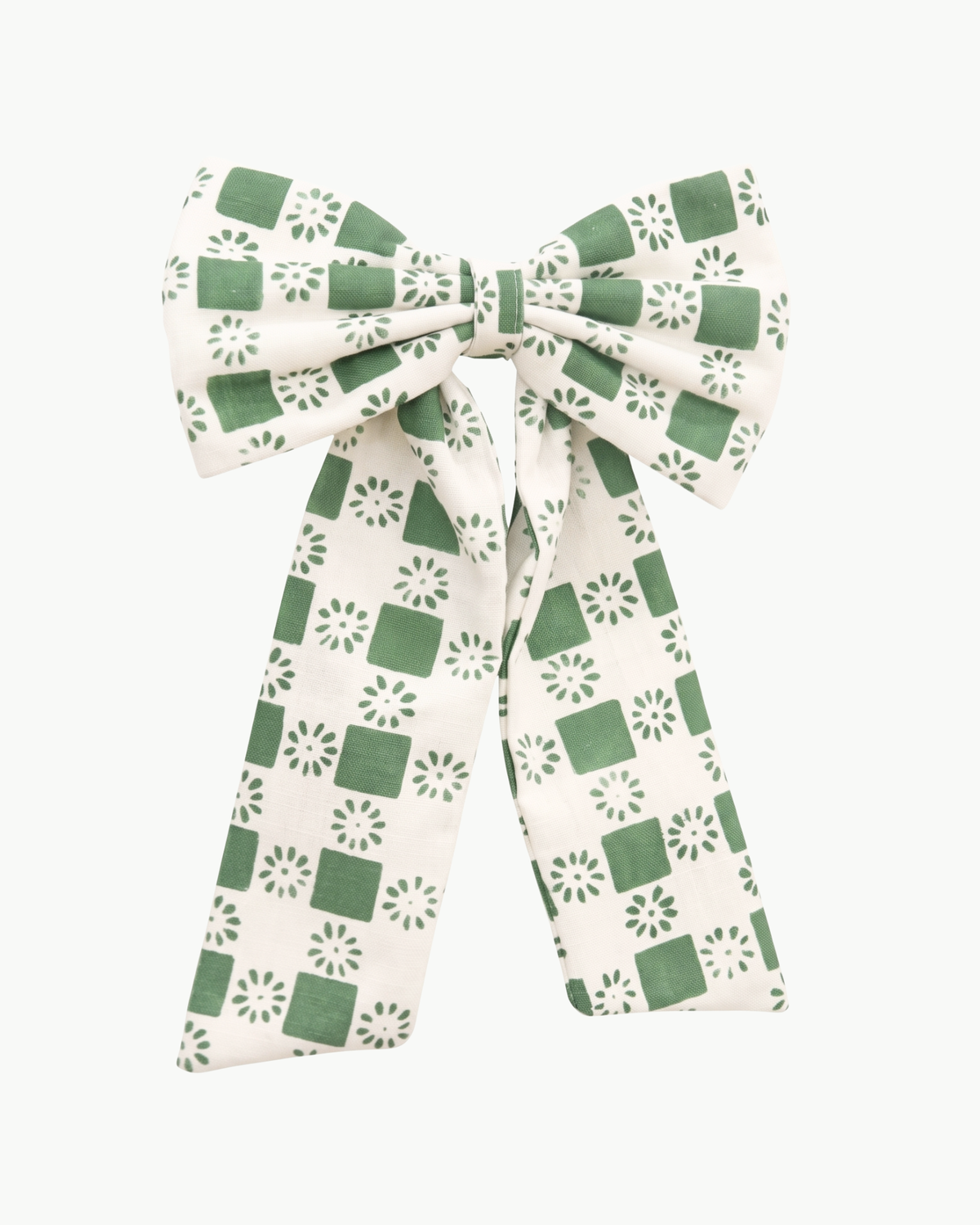 Oversized Fabric Bow - The Keeping House Exclusive Check Leaf