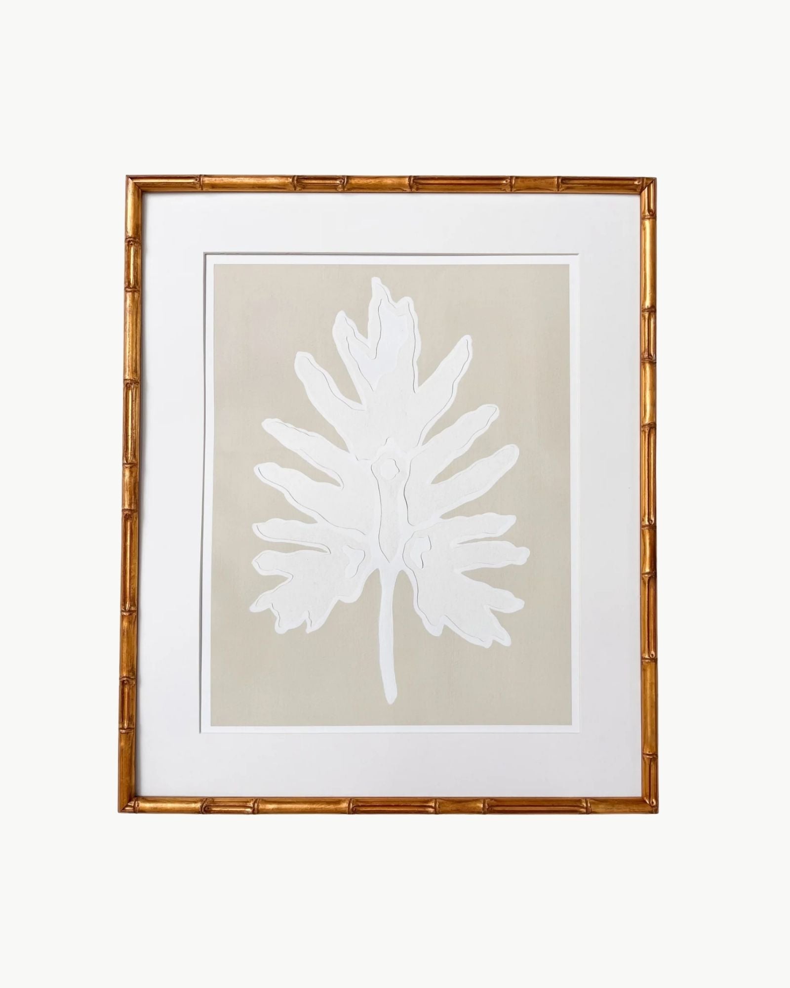 Neutral Split Leaf Print by Kendal Blanchard Art