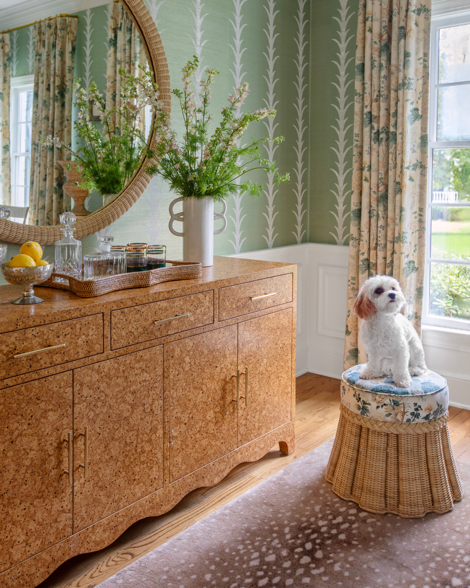 Wavy Burloise Credenza