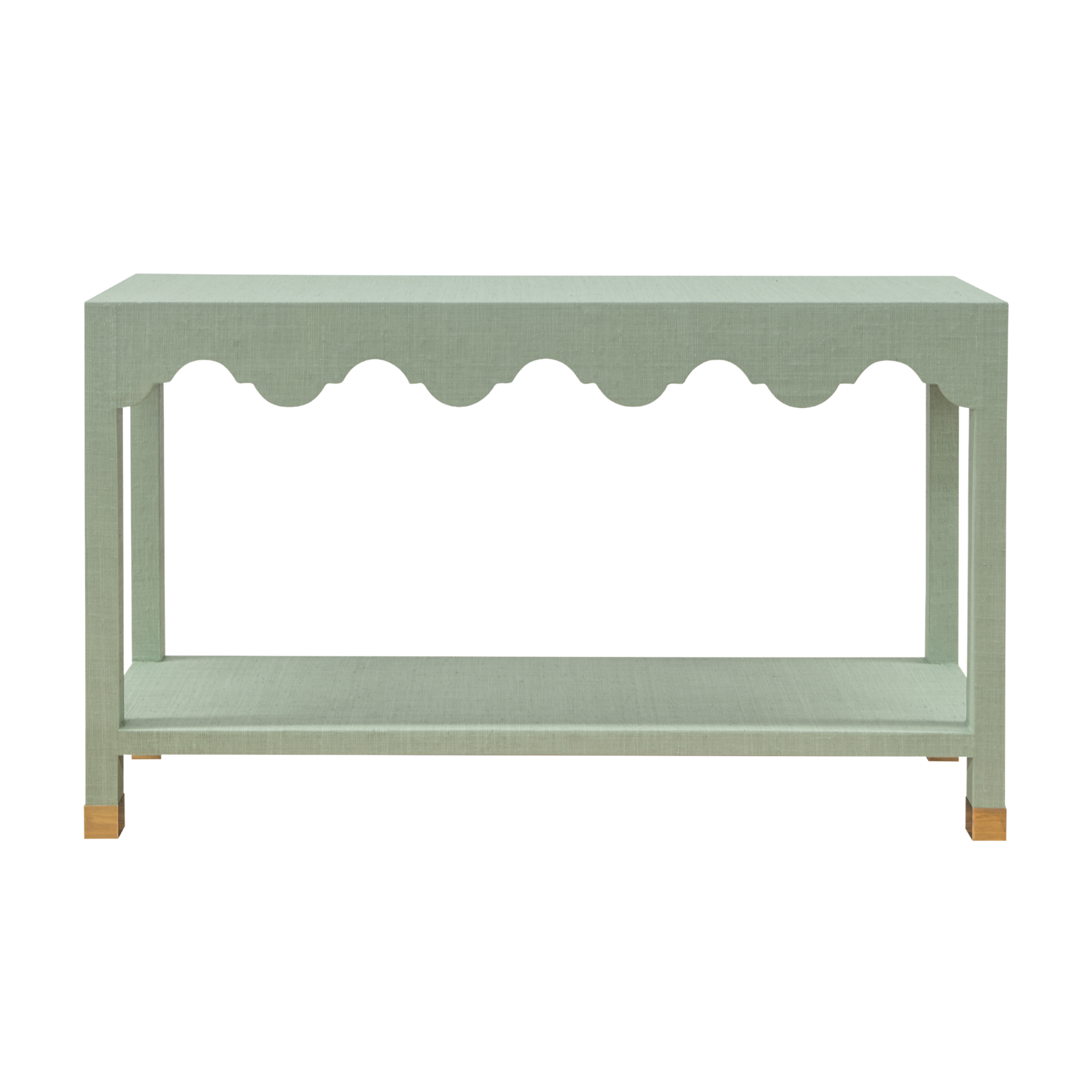 Cashiers Two-Tier Grasscloth Console