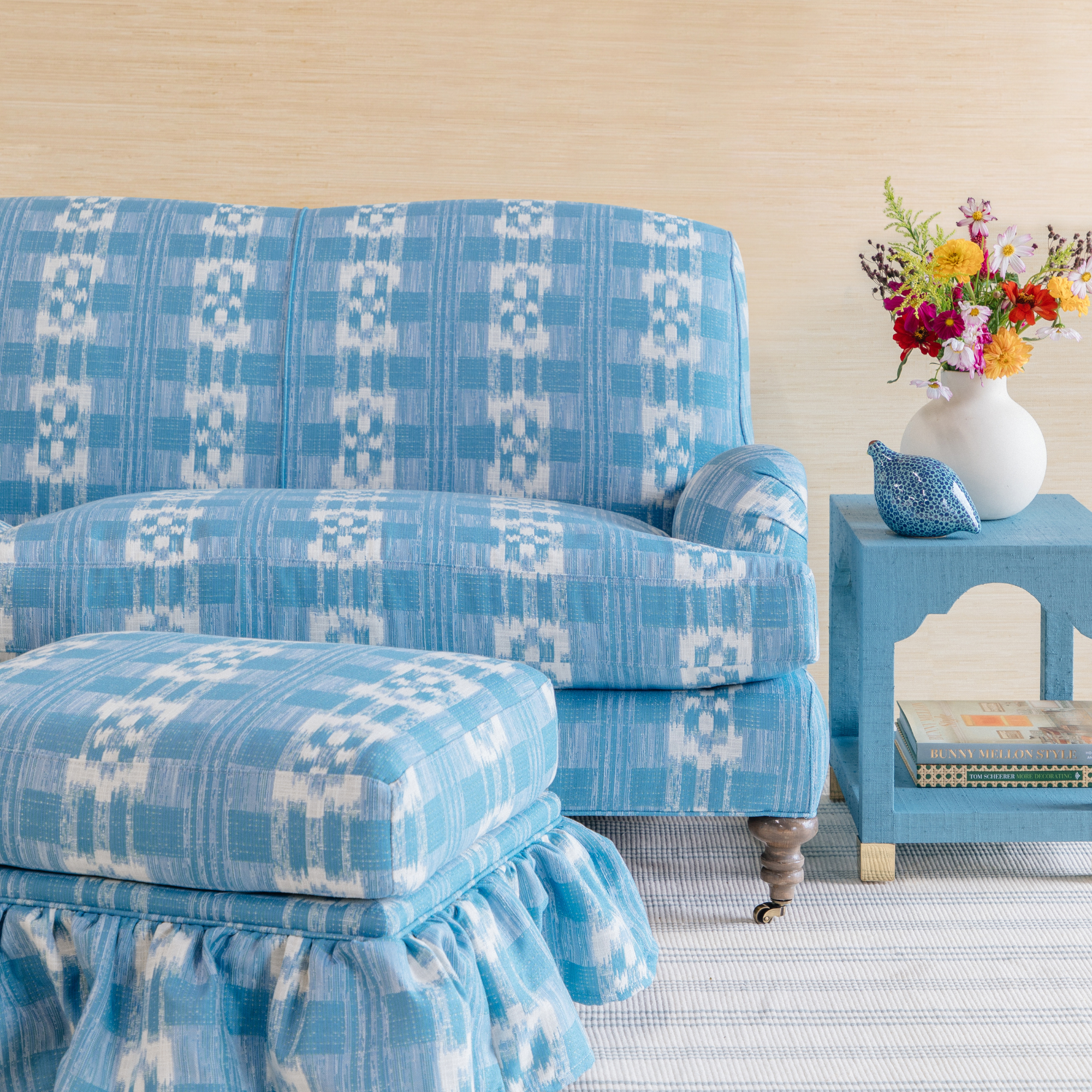 Jaimie Ruffle Ottoman