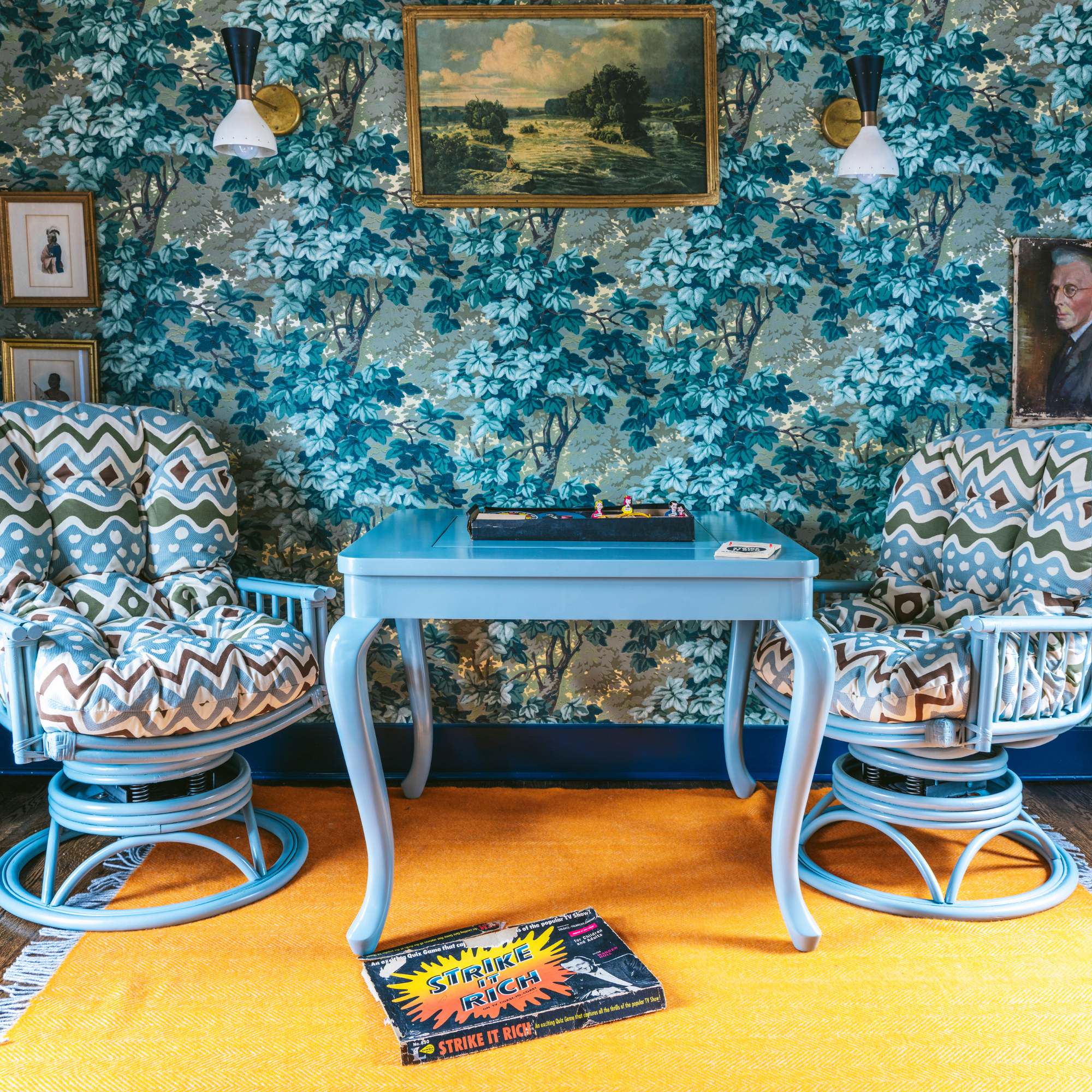 Knight Retro Rattan Rocker - Custom Color