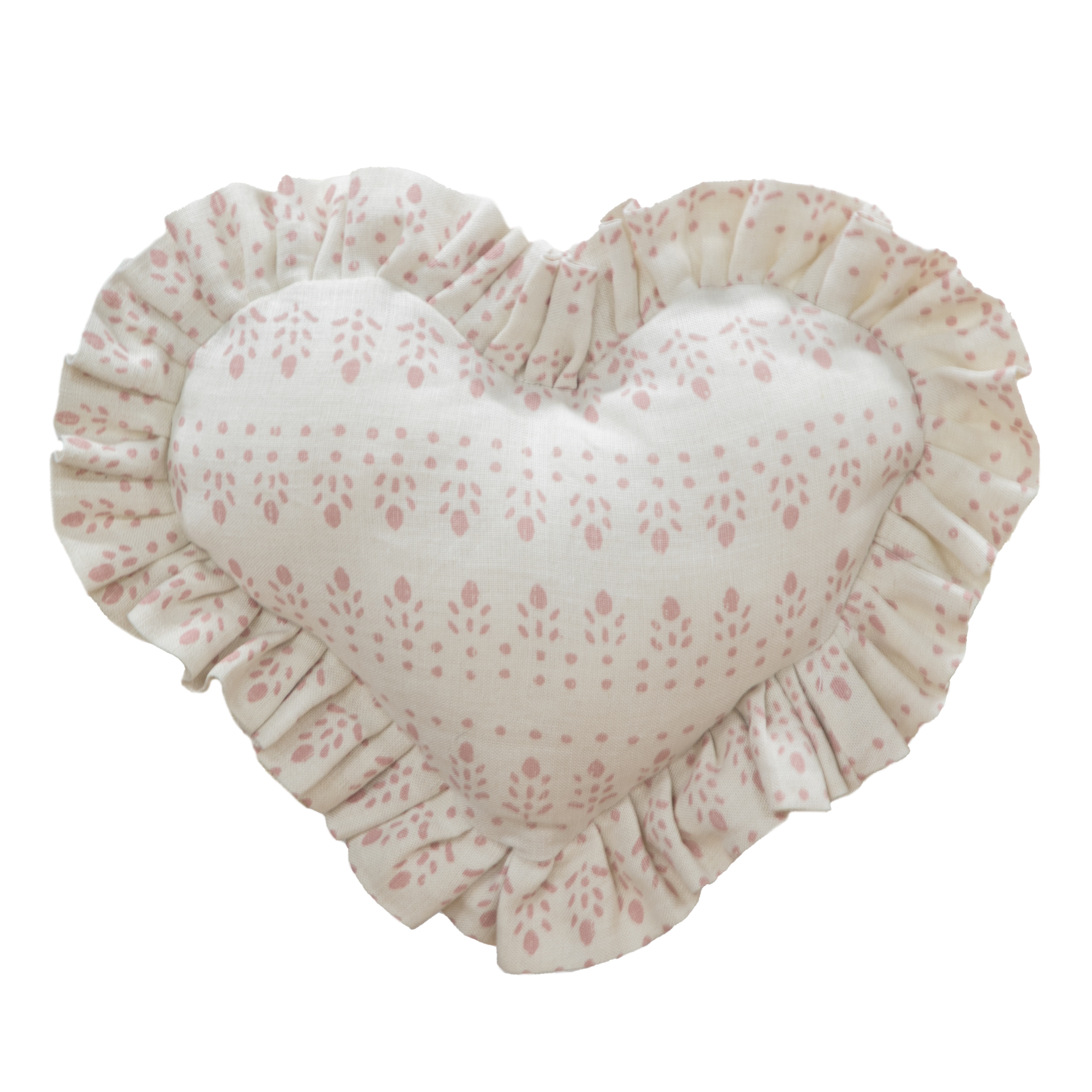 Heart Ruffle Pillow I