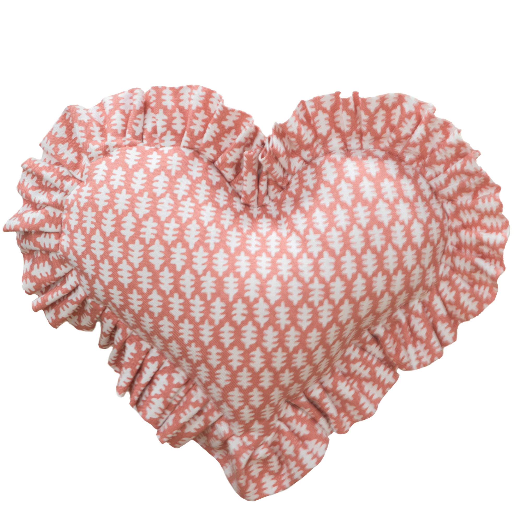 Heart Ruffle Pillow VI