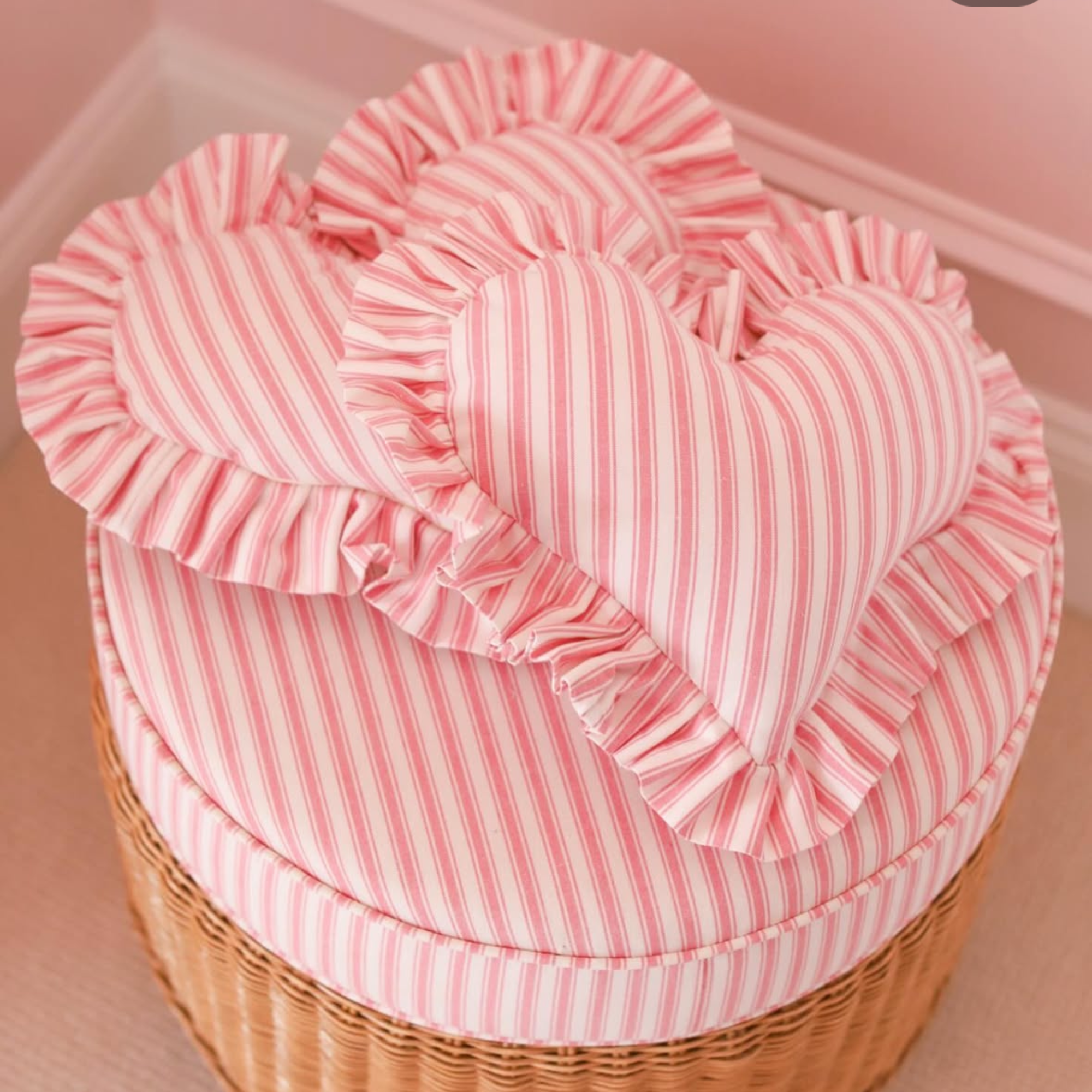Heart Ruffle Pillow XVIII