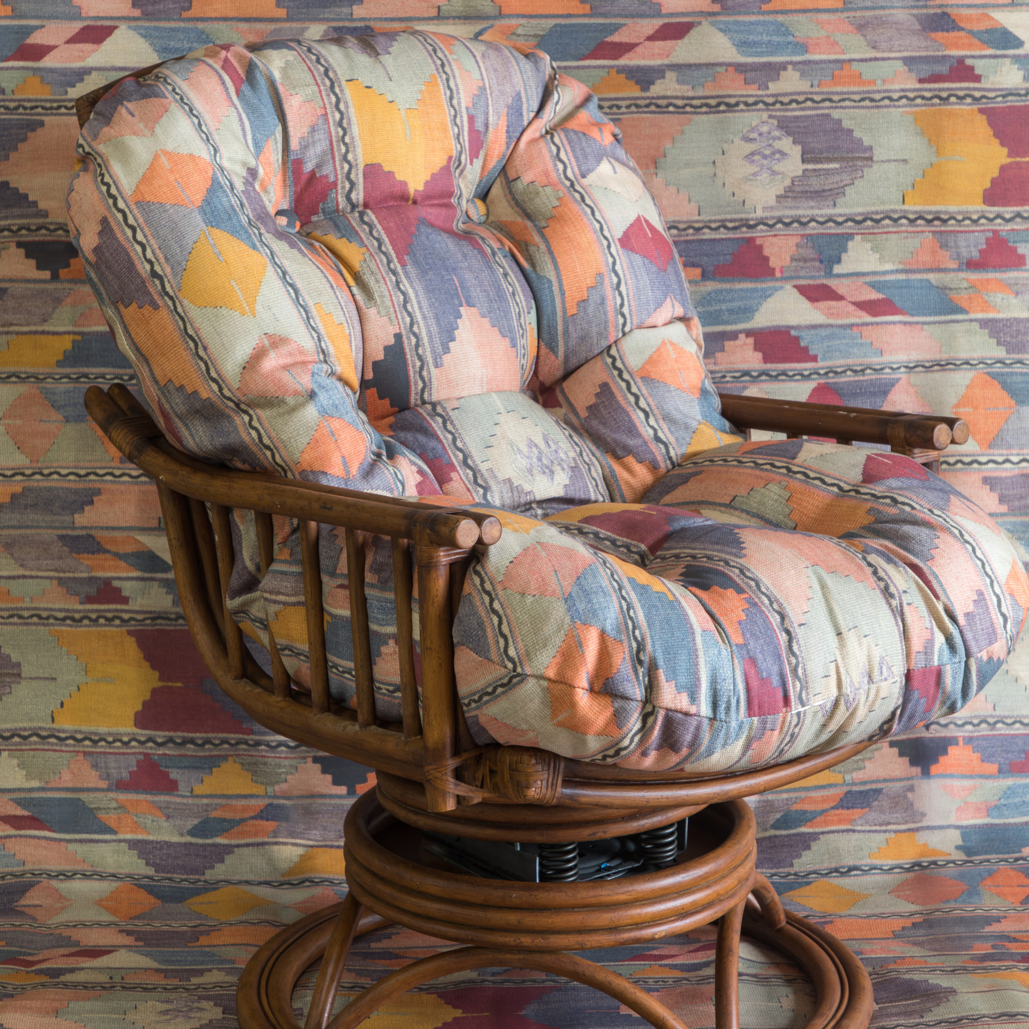 Knight Retro Rattan Rocker