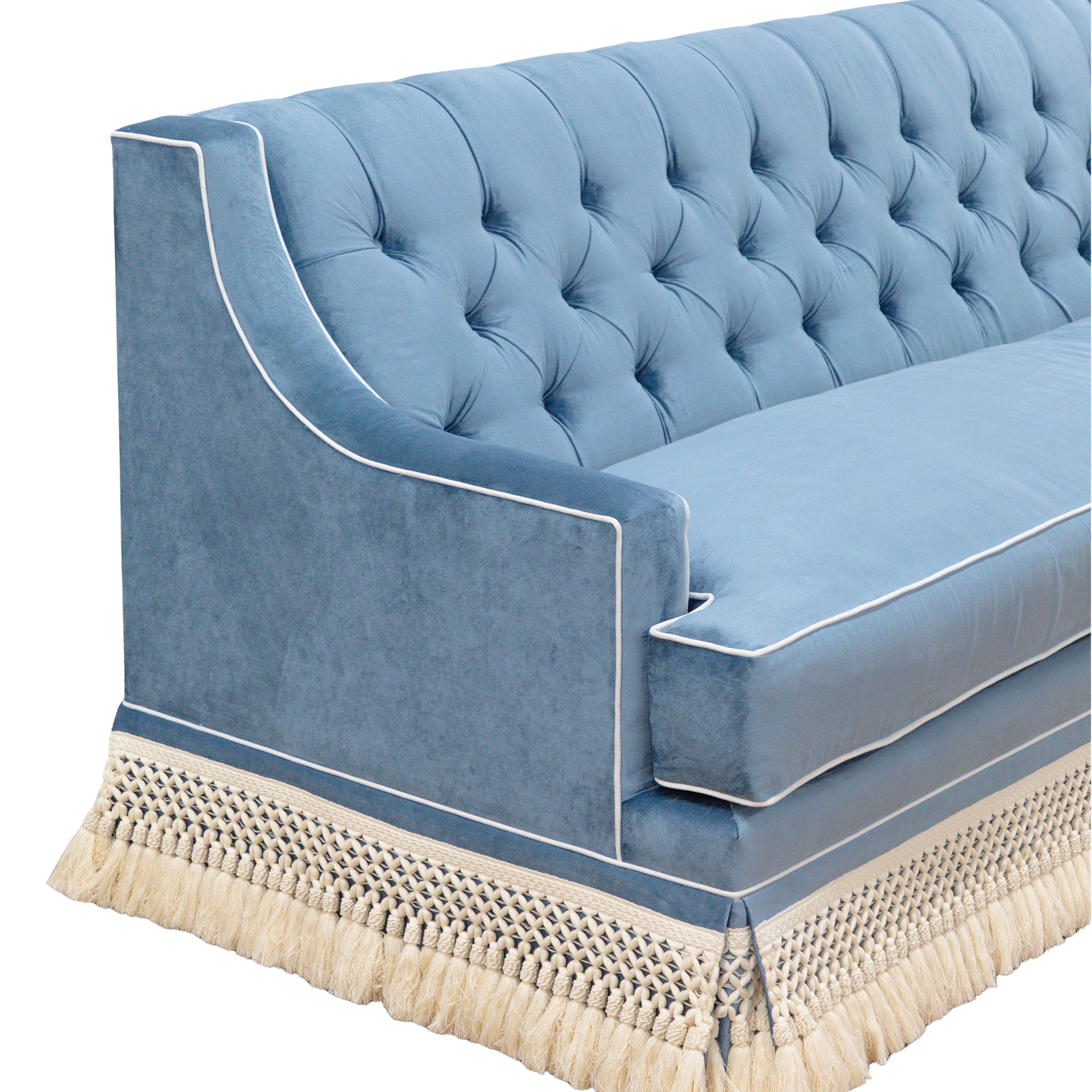 Monroe Tassel Sofa 84"
