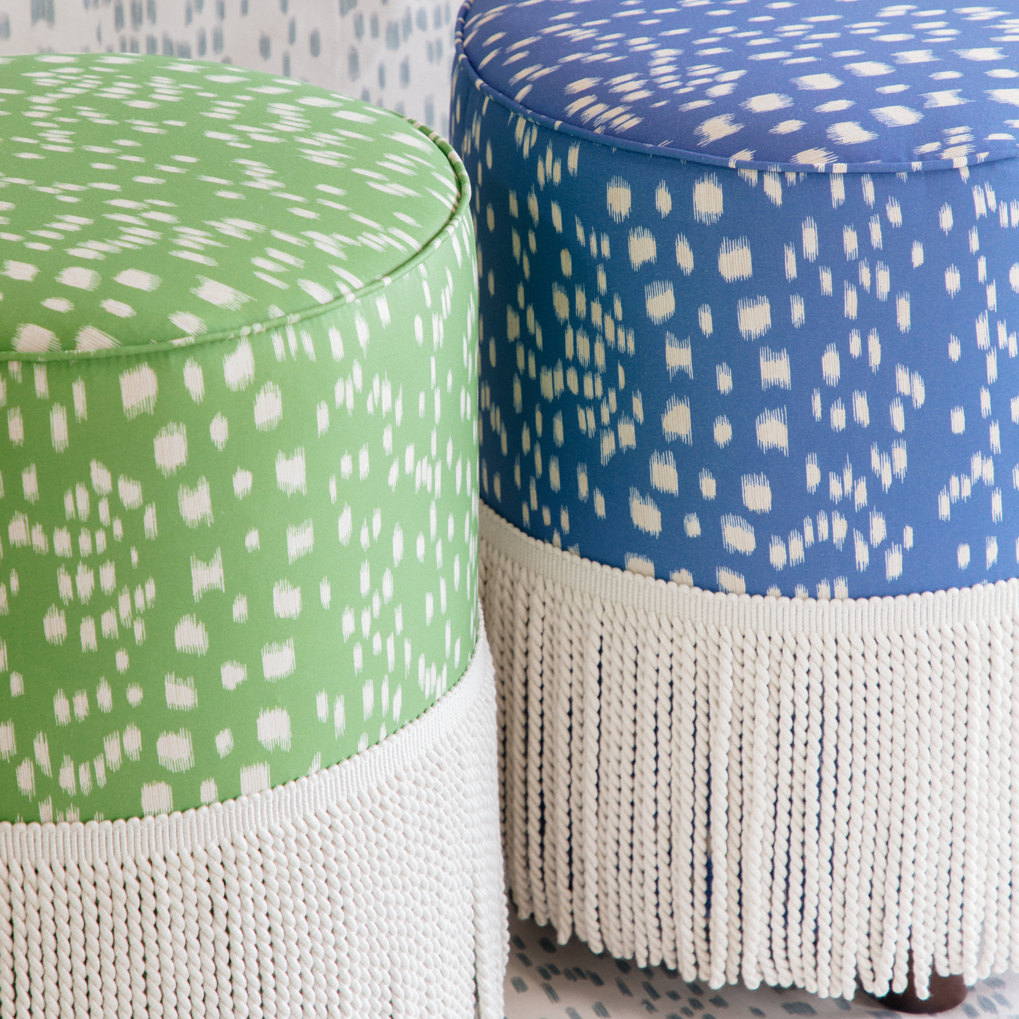 Les Touches Reverse Blue - Fabric by the Yard