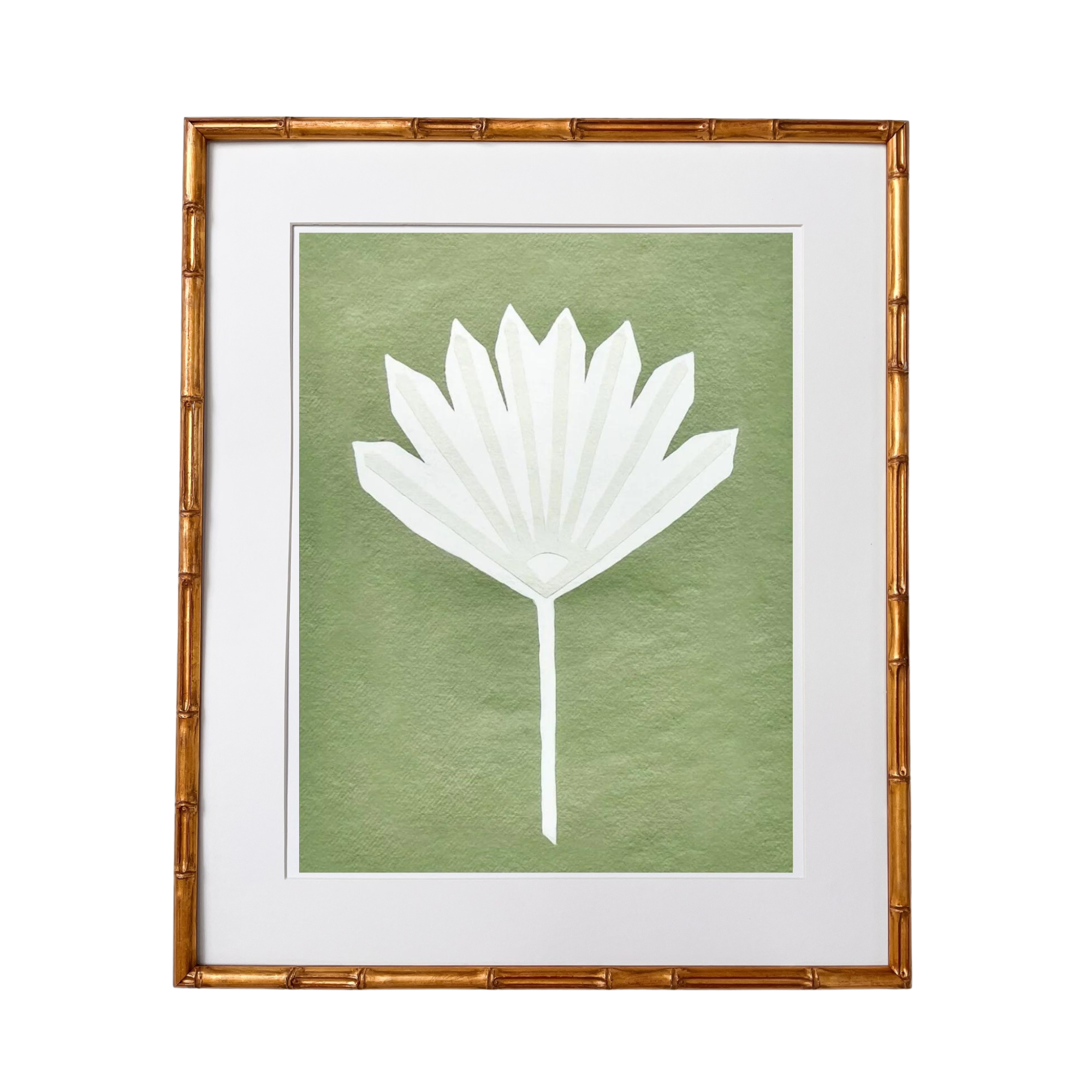 Green Palm Leaf Print by Kendal Blanchard Art