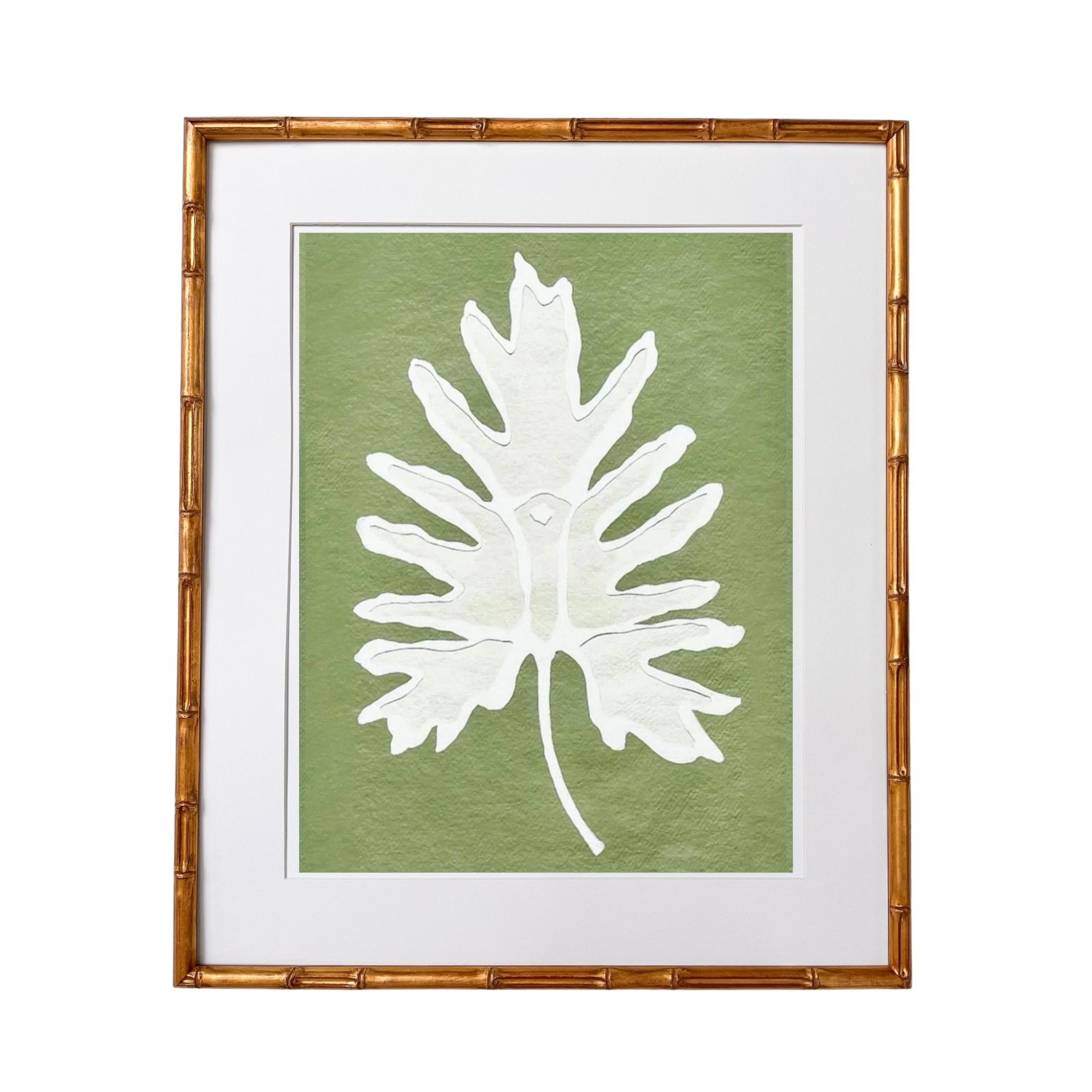 Green Split Leaf Print by Kendal Blanchard Art