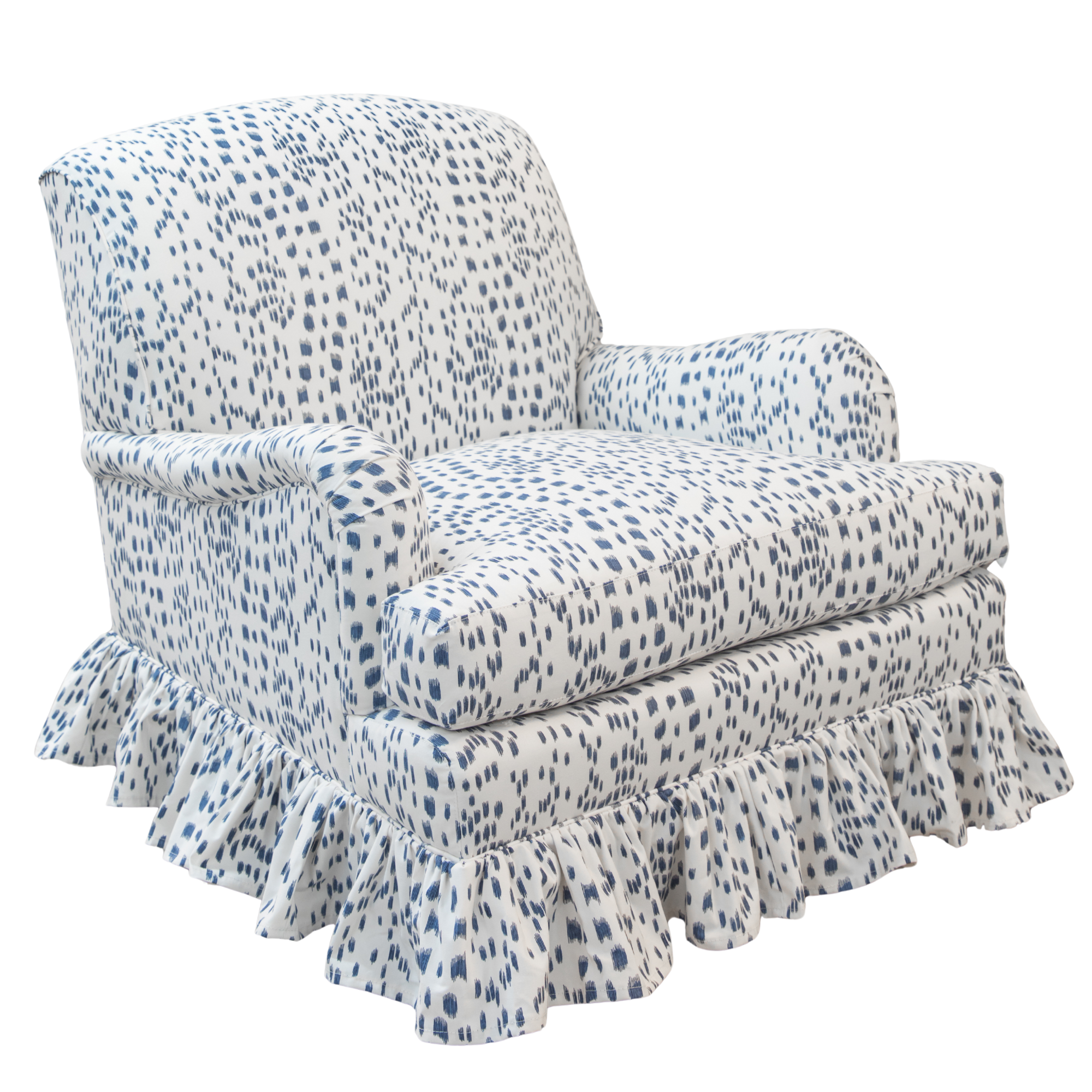 Aurora Roll Arm Tight Back Ruffle Chair