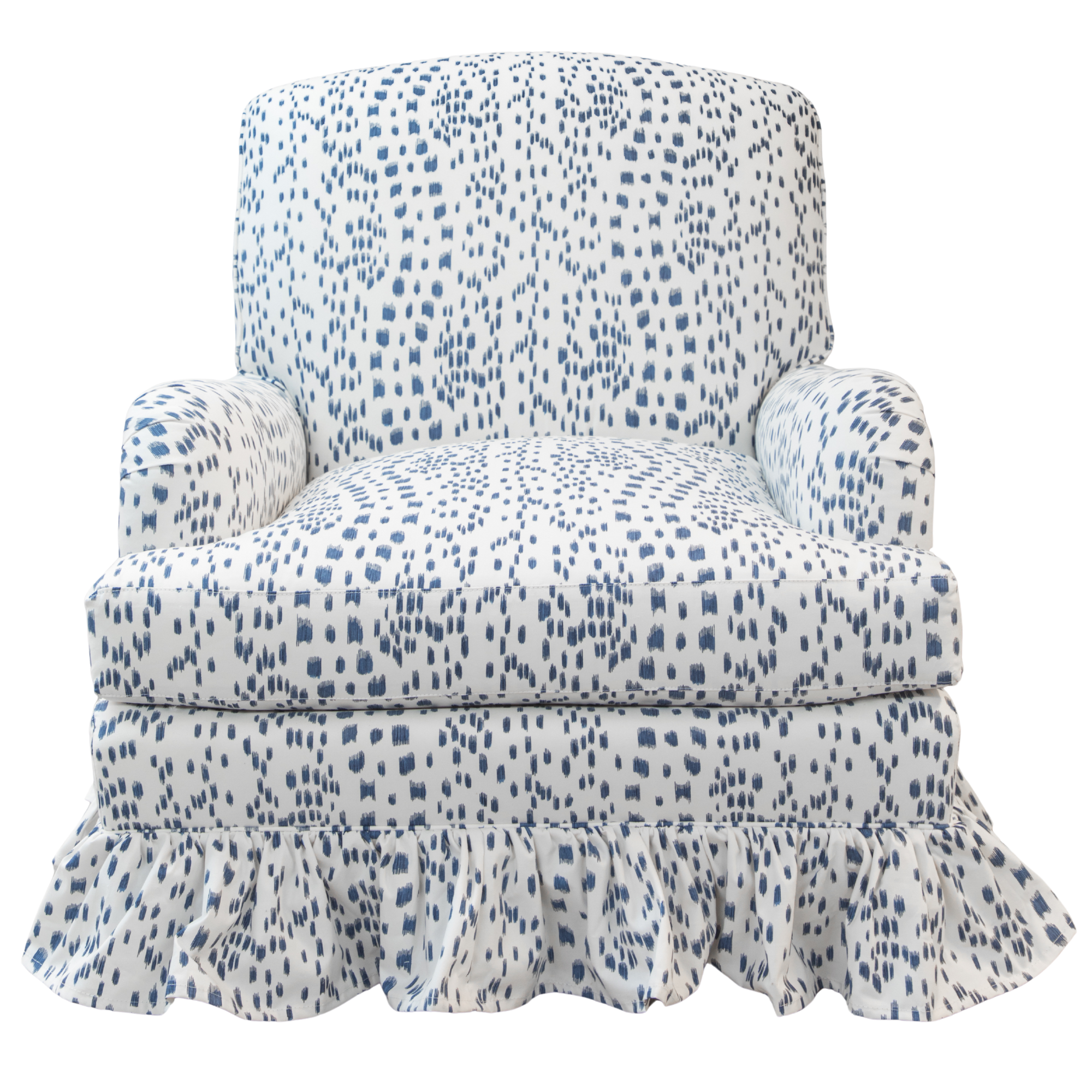 Aurora Roll Arm Tight Back Ruffle Chair