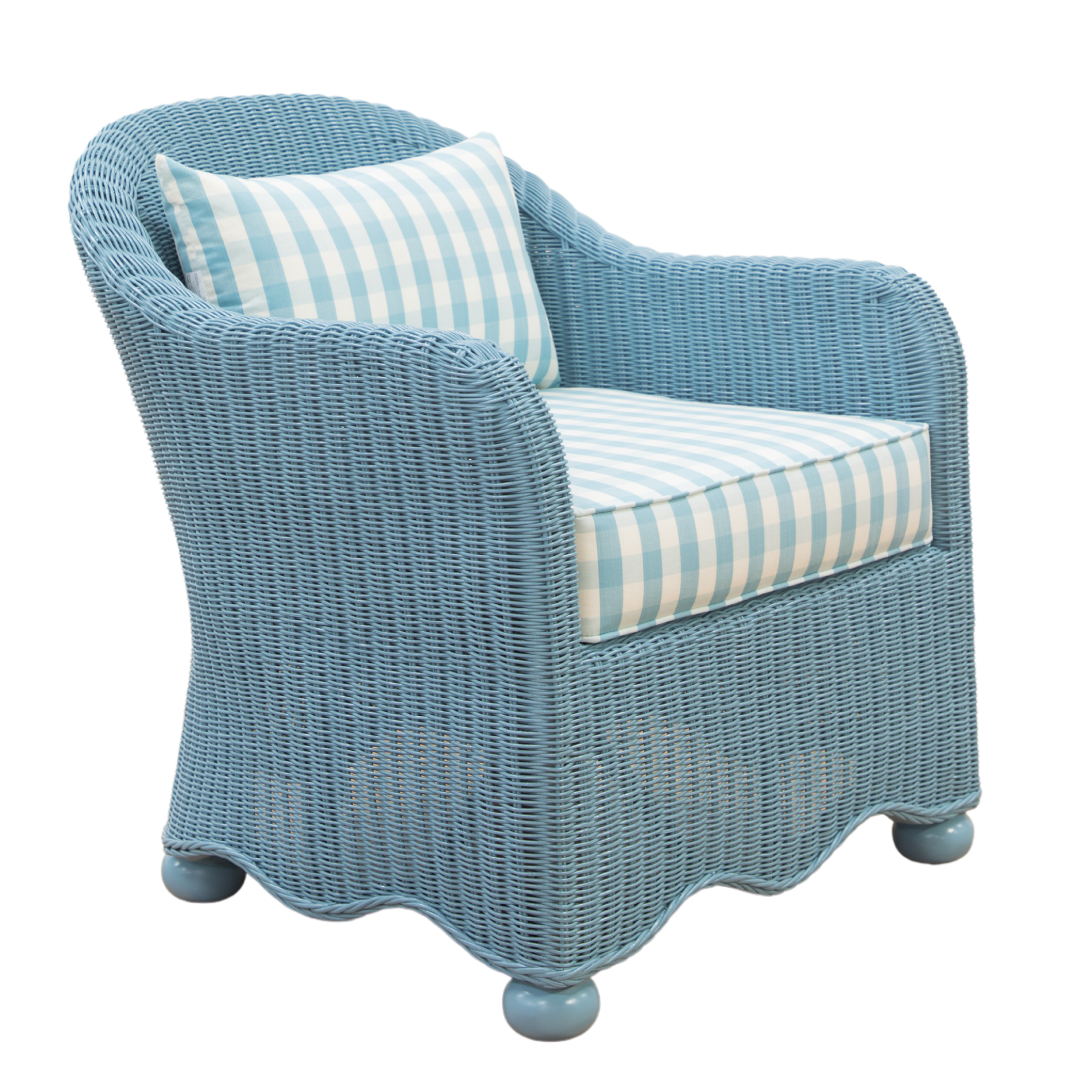 Wavy Wicker Lounge Chair - Custom Color