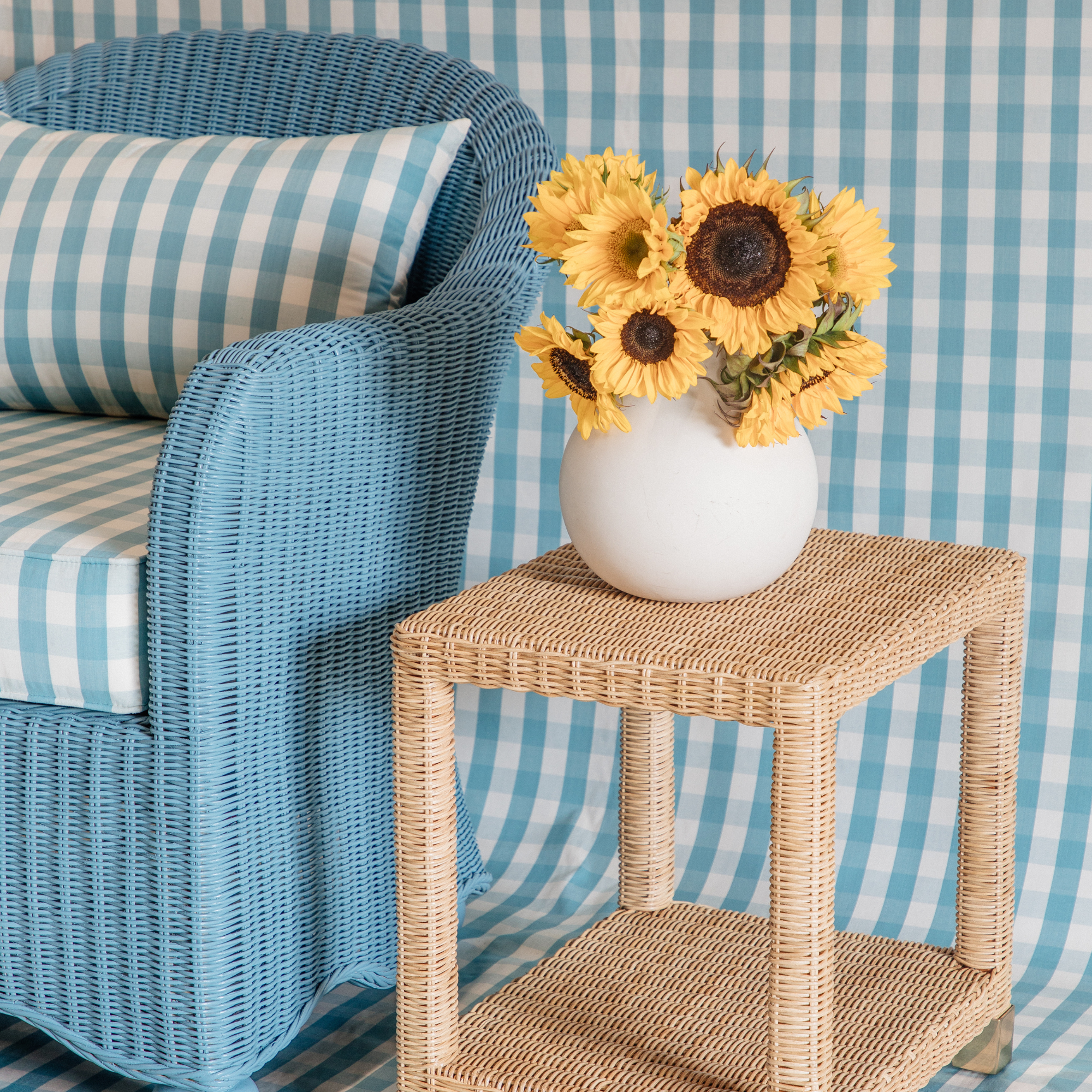 Wavy Wicker Lounge Chair - Custom Color