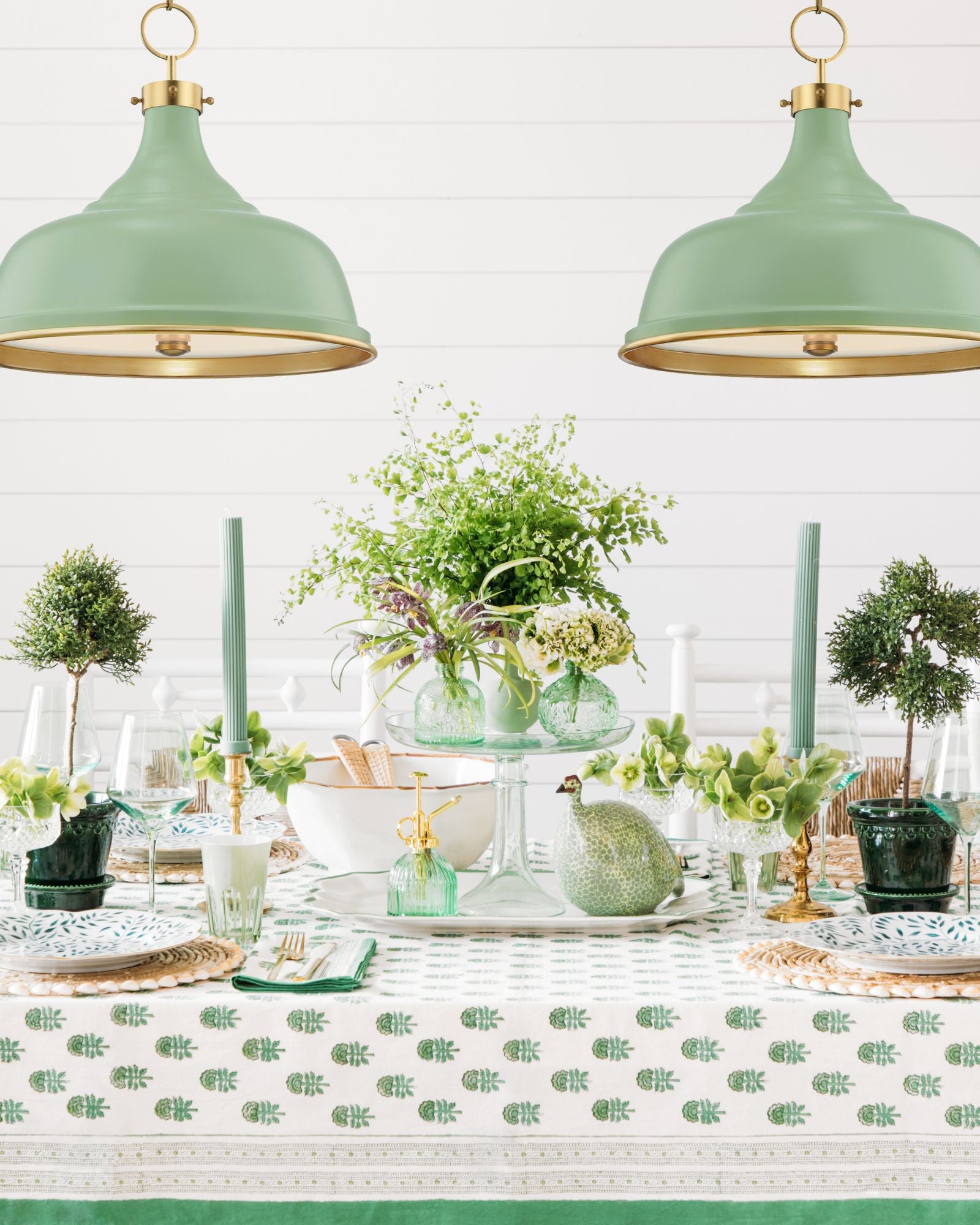 Painted No.1 Pendant in Mint