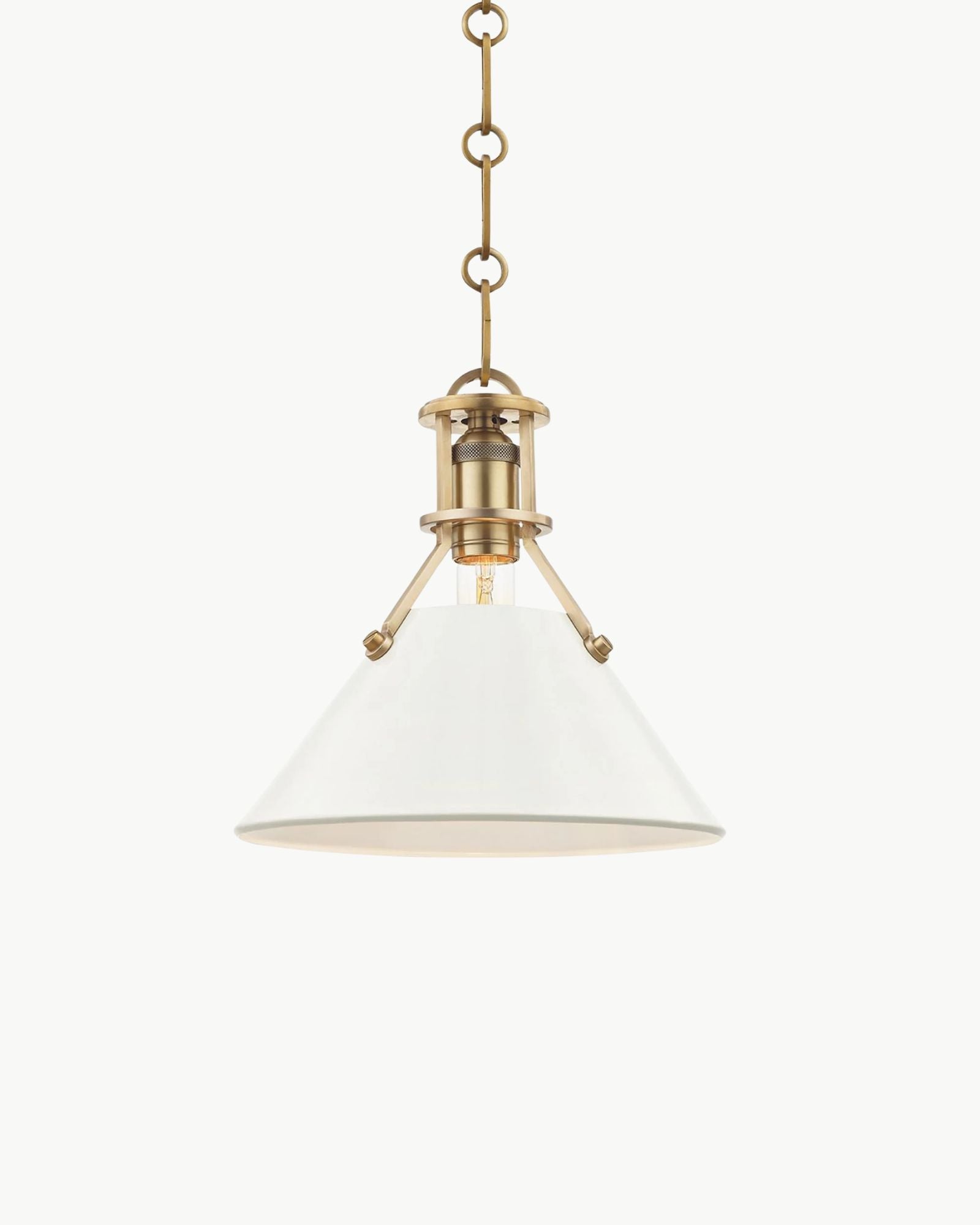 Painted No.2 Pendant in White