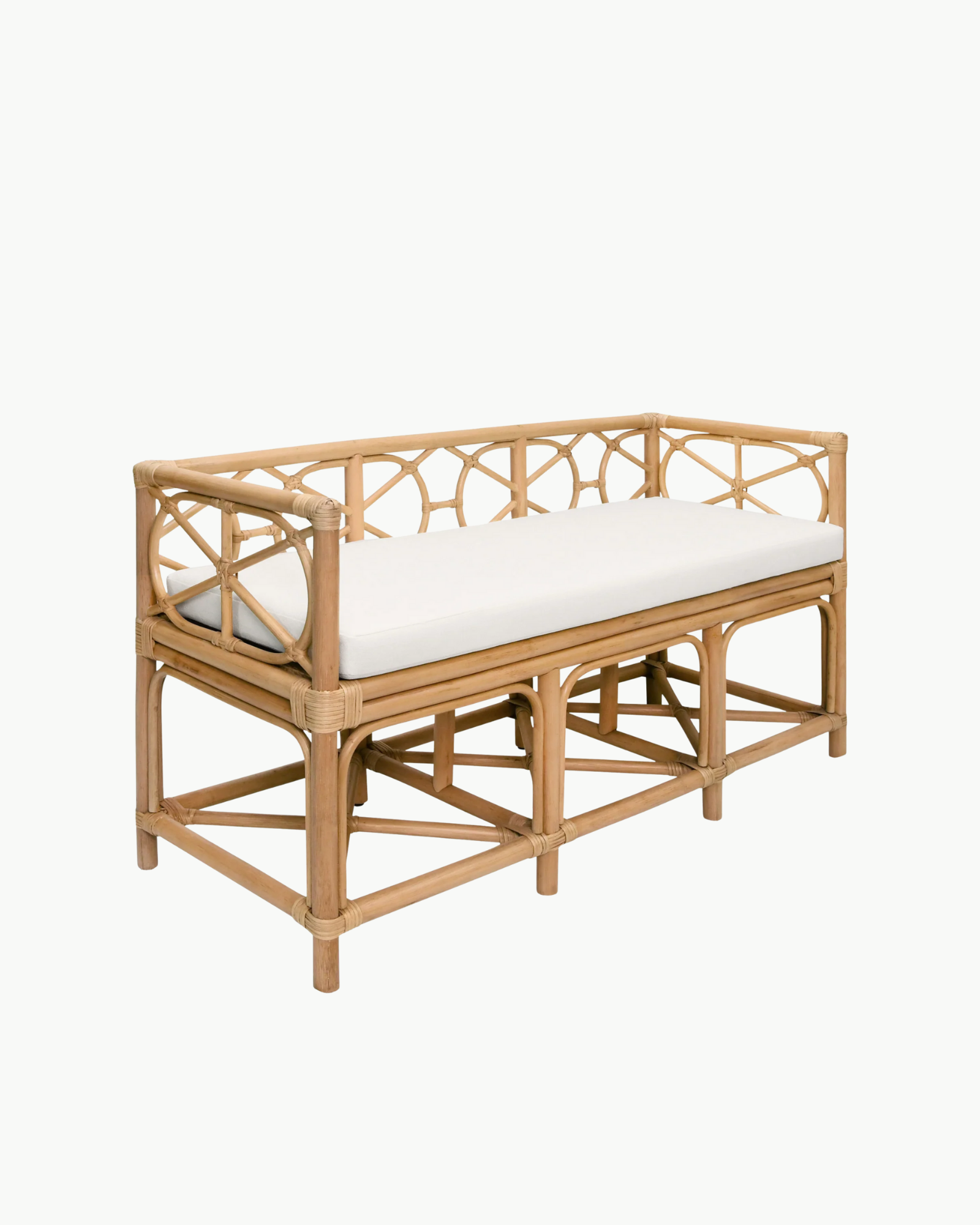 Palmetto Rattan Bench