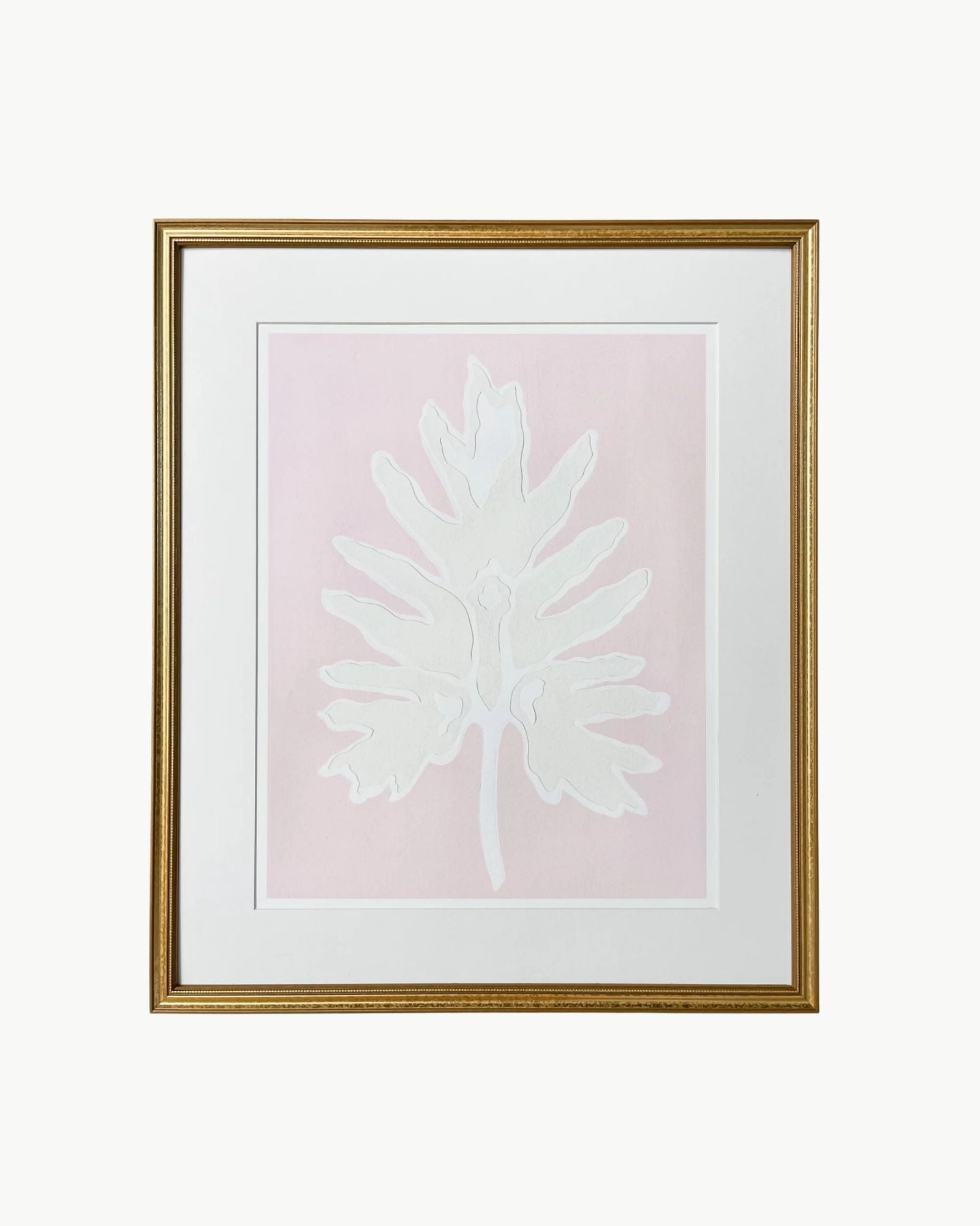 Pink Split Leaf Print by Kendal Blanchard Art