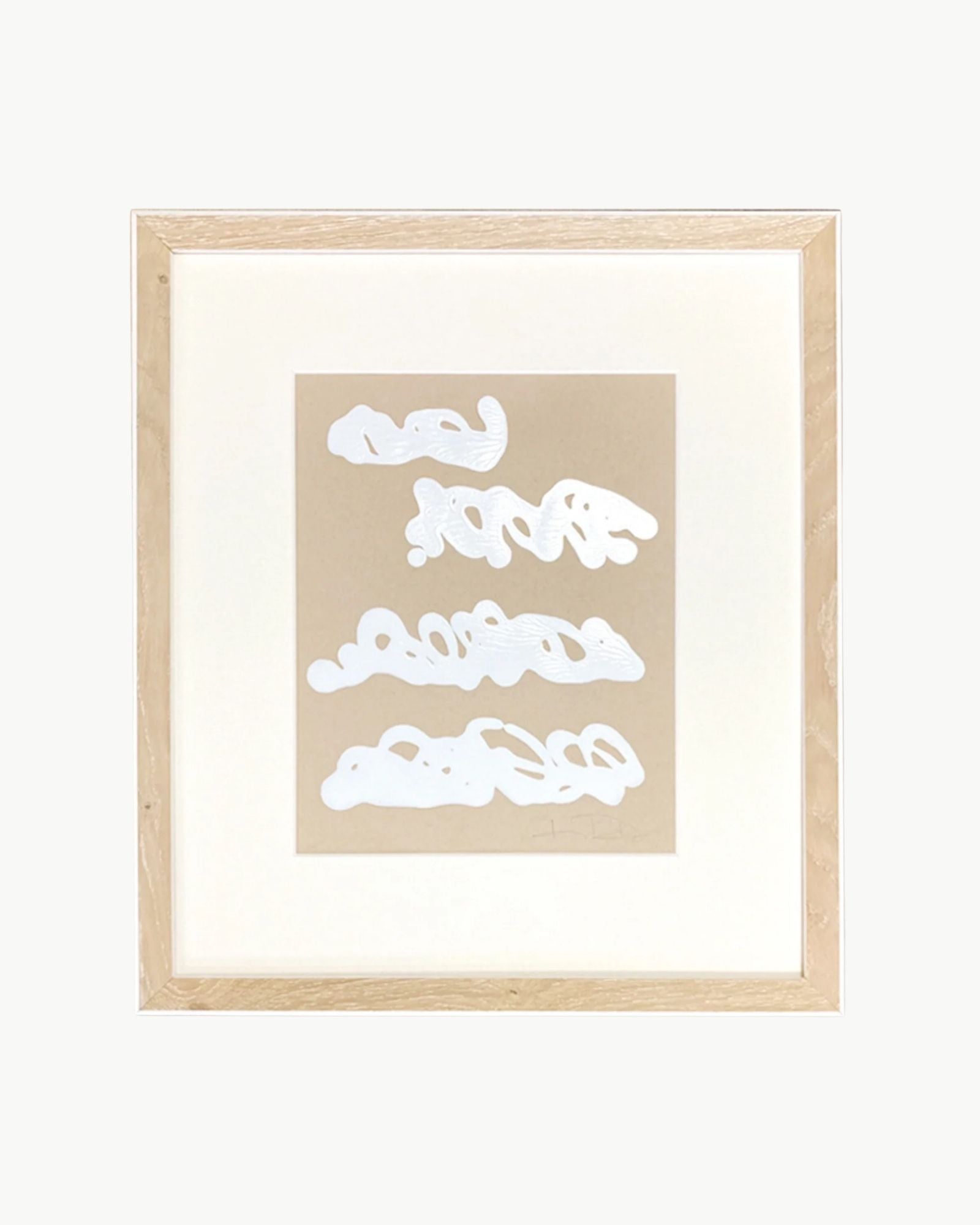 Poem in White on Tan by Kayce Hughes