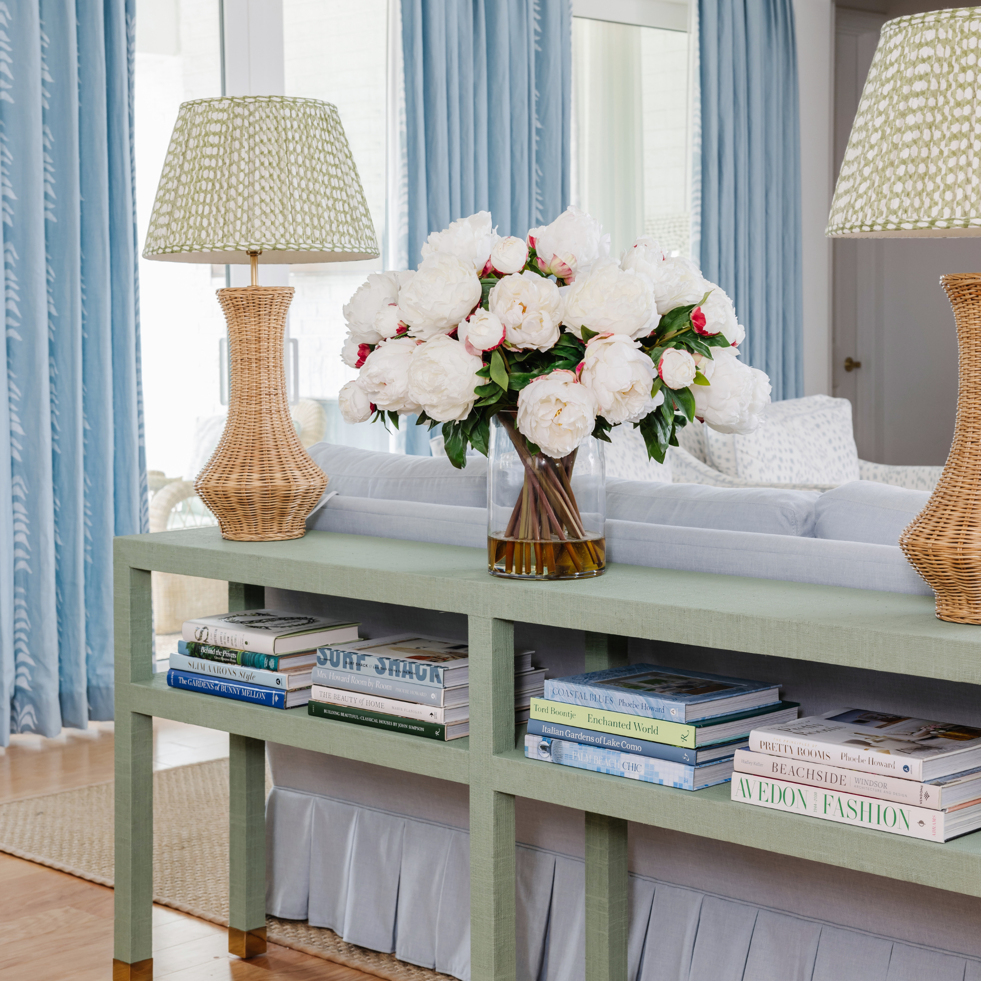 Green Wicker Lampshade